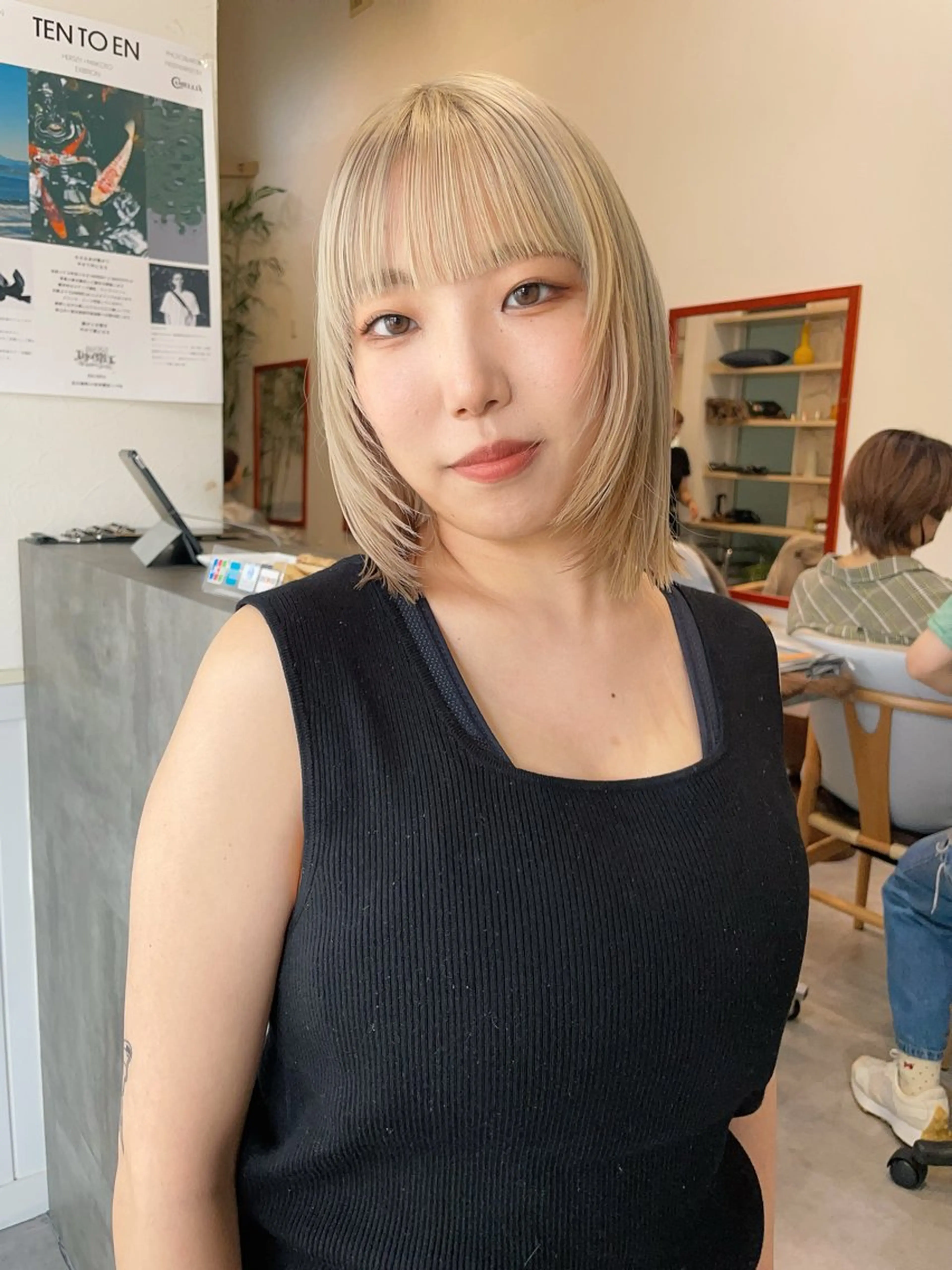 ミディアム 髪質改善 ヘアカラー トリートメント 🌈高田大夢似合わせ 透明感カラー🌈のヘアスタイル