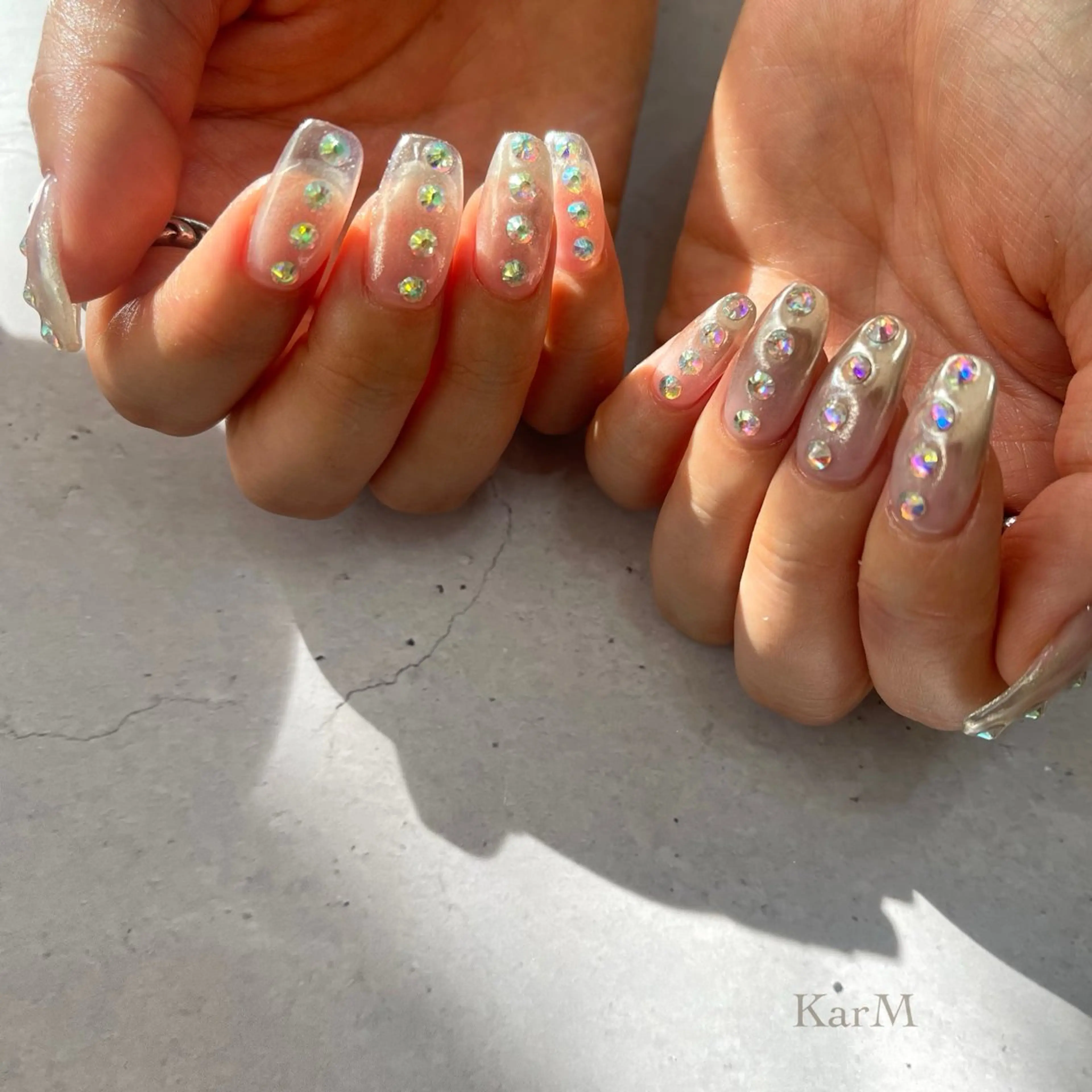 ネイル オーロラネイル チークネイル フットネイル フレンチネイル グラデーション ハンドネイル ogino karinのネイルデザイン