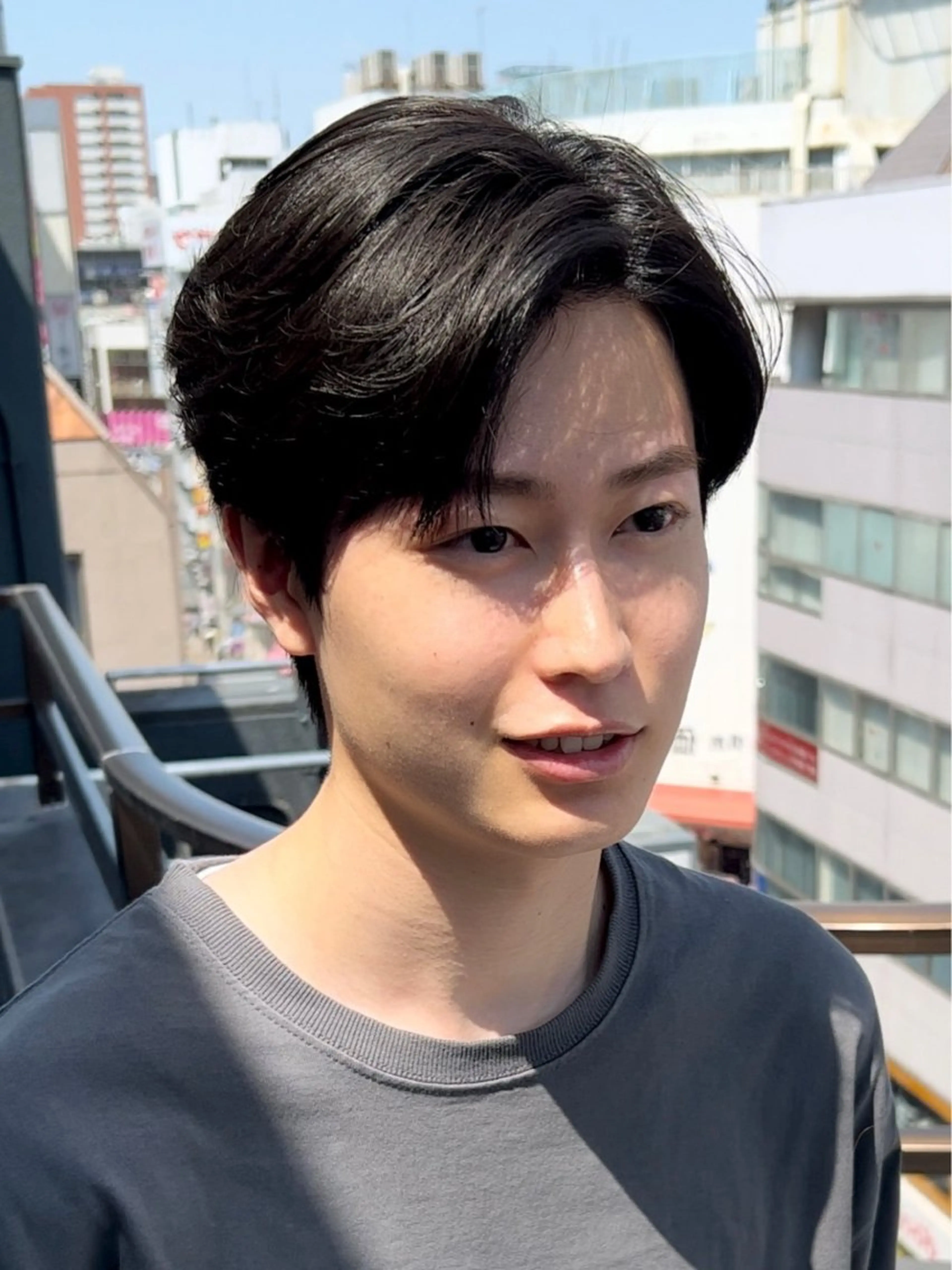 メンズ 曲がる縮毛矯正 LIBER 岩名のヘアスタイル