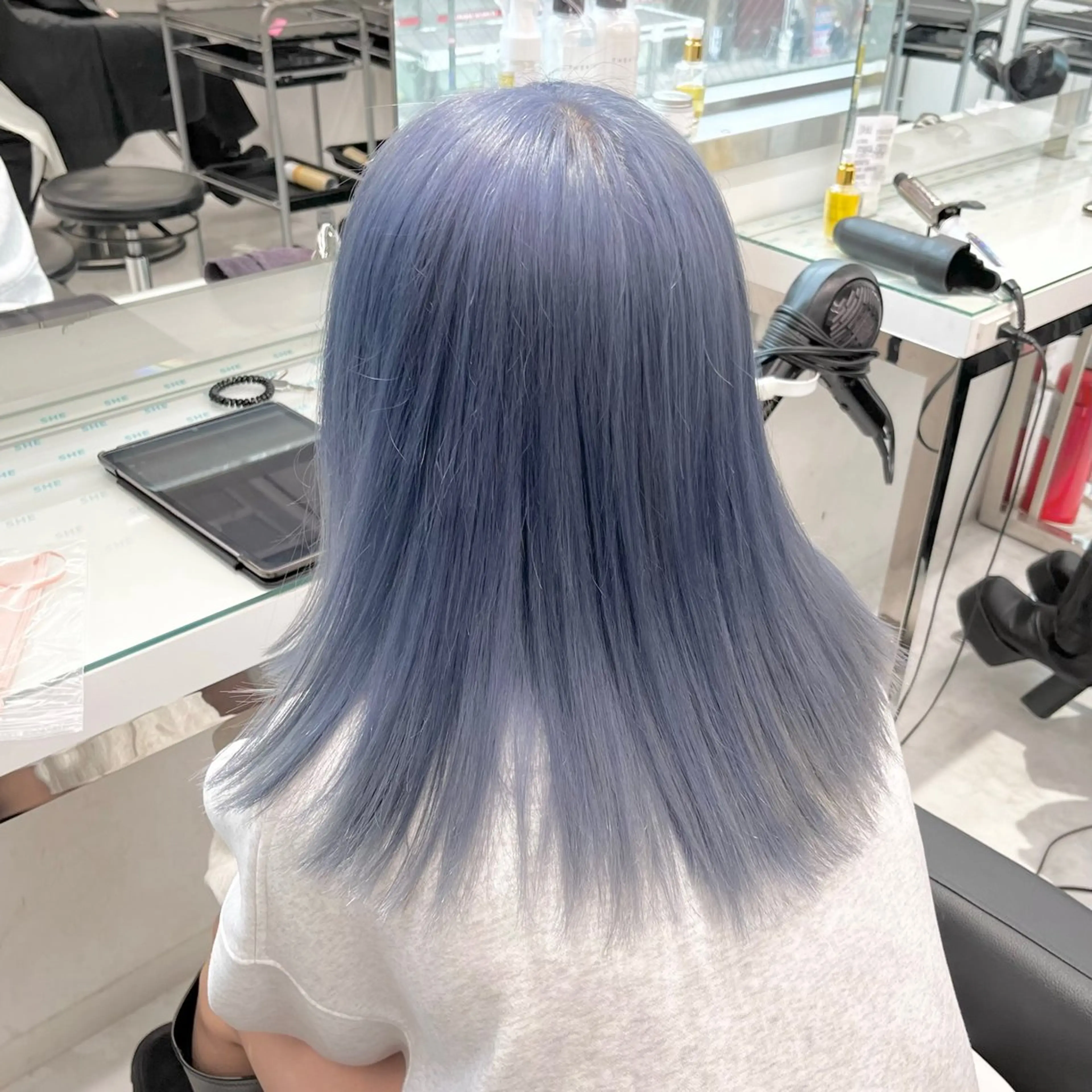 セミロング カラー ヘアアレンジ ‎🤍韓国ボブ/ 縮毛矯正🪽‪ひかりのヘアスタイル