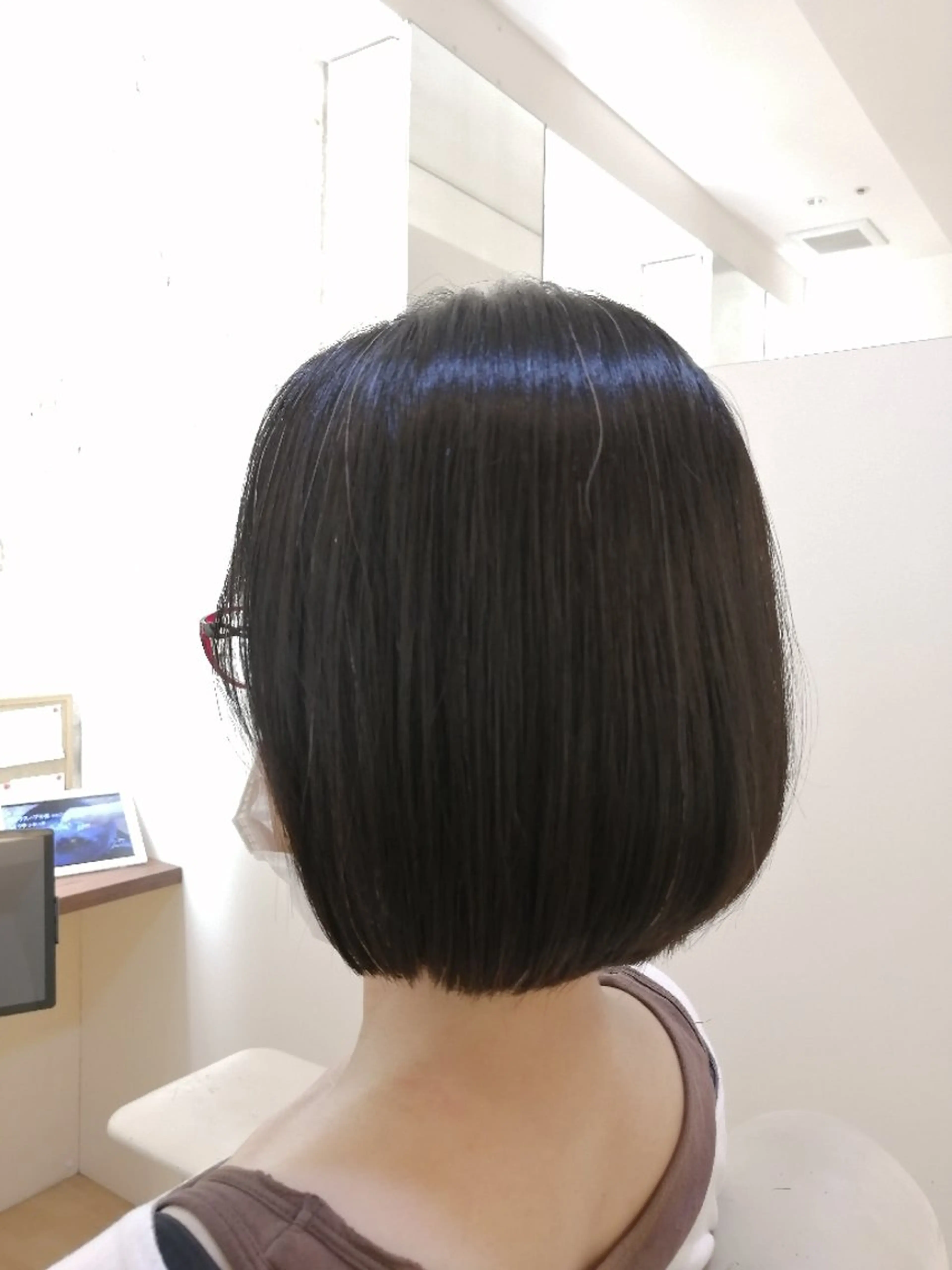 ショート ボブ 縮毛矯正 カット 縮毛矯正 トリートメント 鈴木 さやかのヘアスタイル