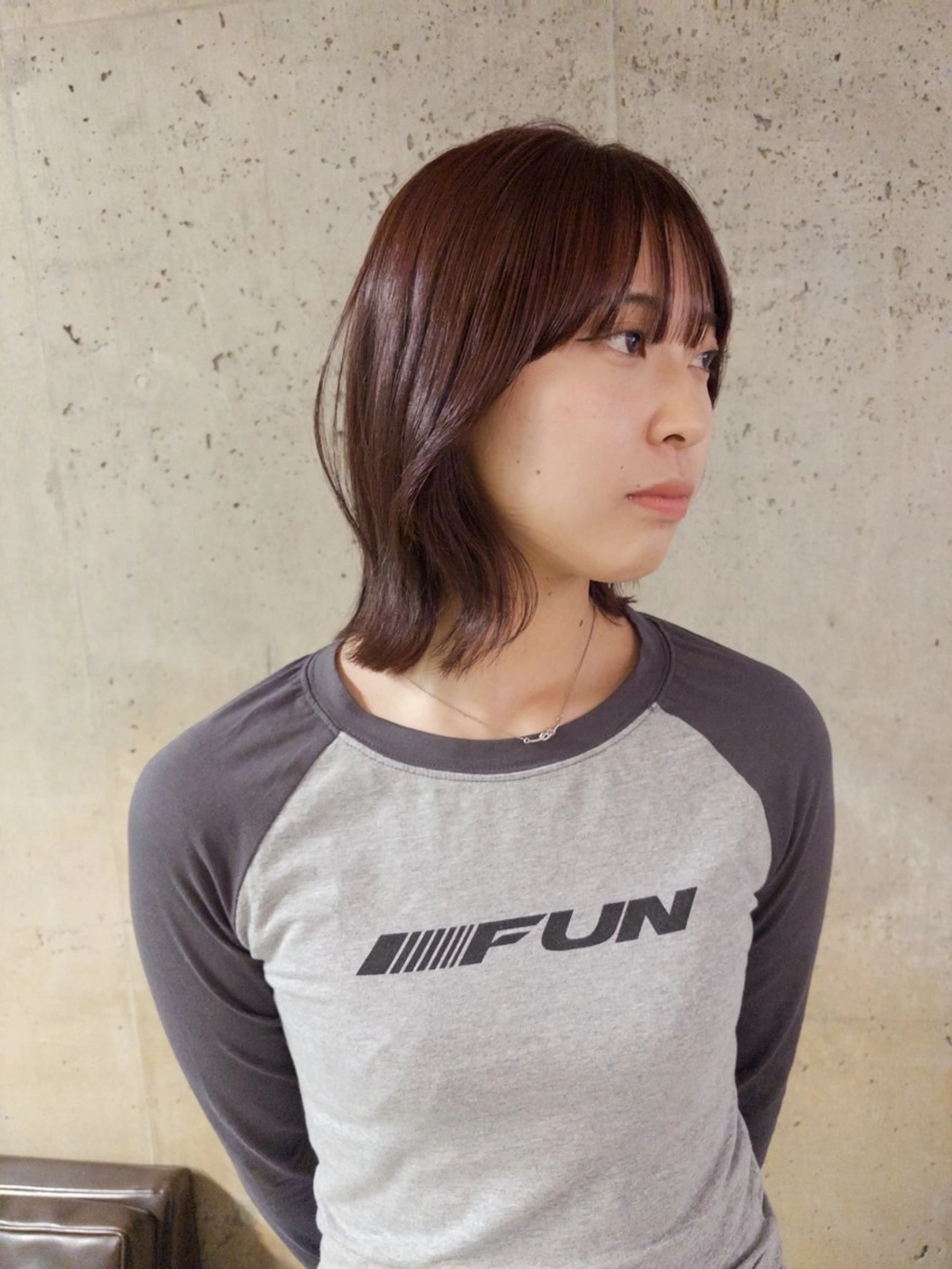 ミディアム kvell by urban.所属・KVELL ユナのヘアスタイル