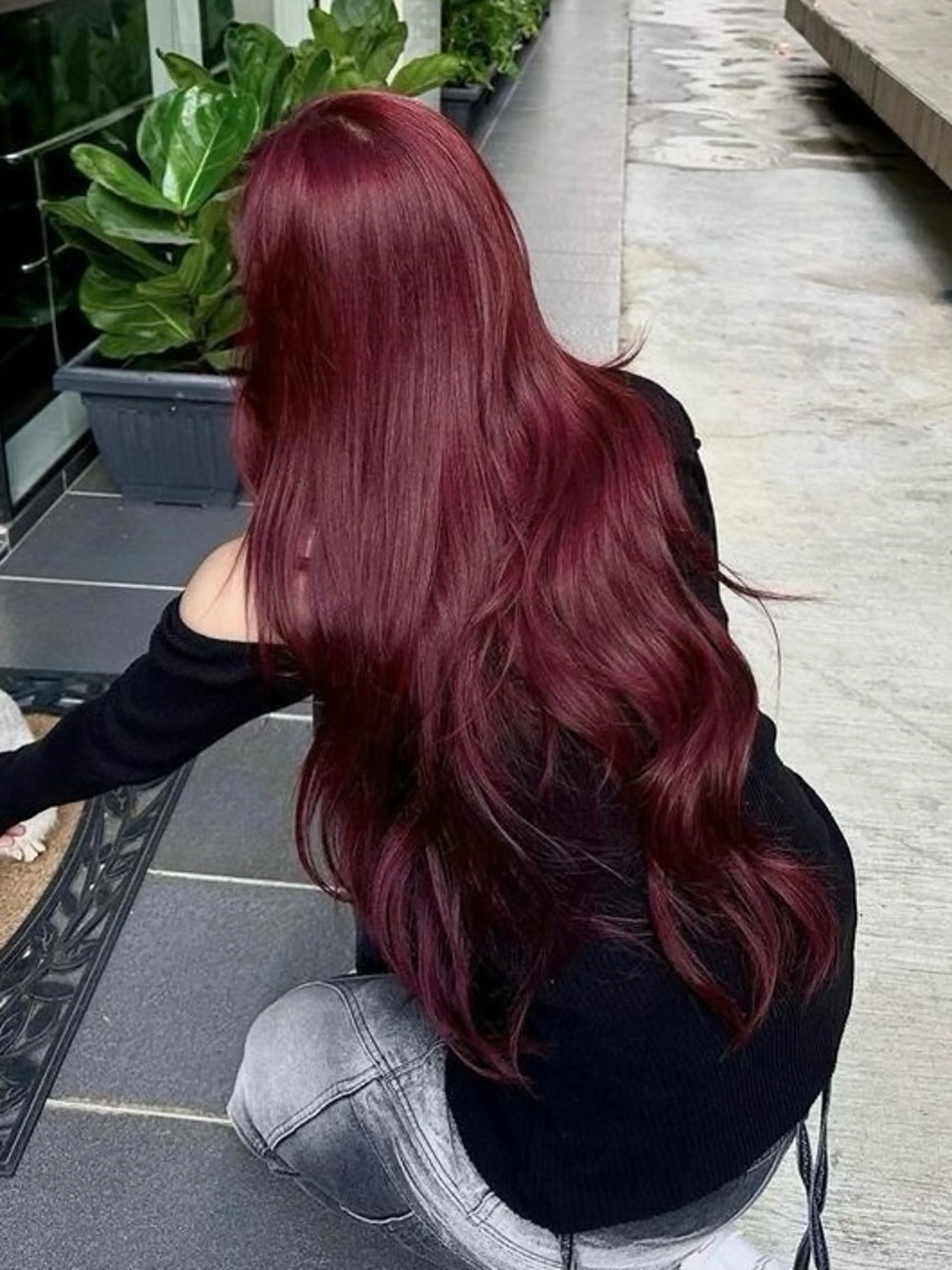 ロング カラー トレンド暖色ヘア🍒 miu🍒のヘアスタイル