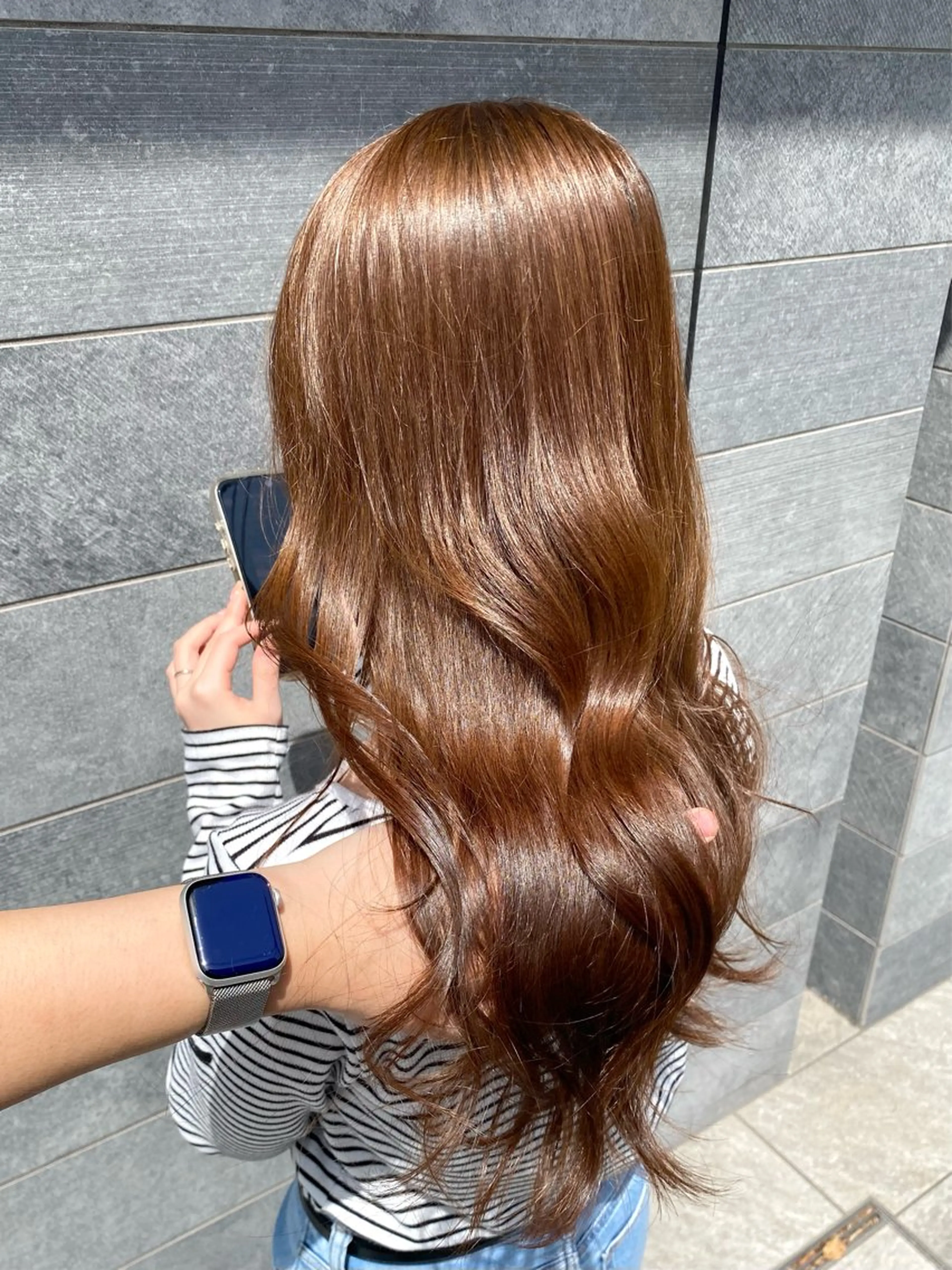 セミロング カラー 髪質改善水素TR× レイヤーカット/熊澤のヘアスタイル