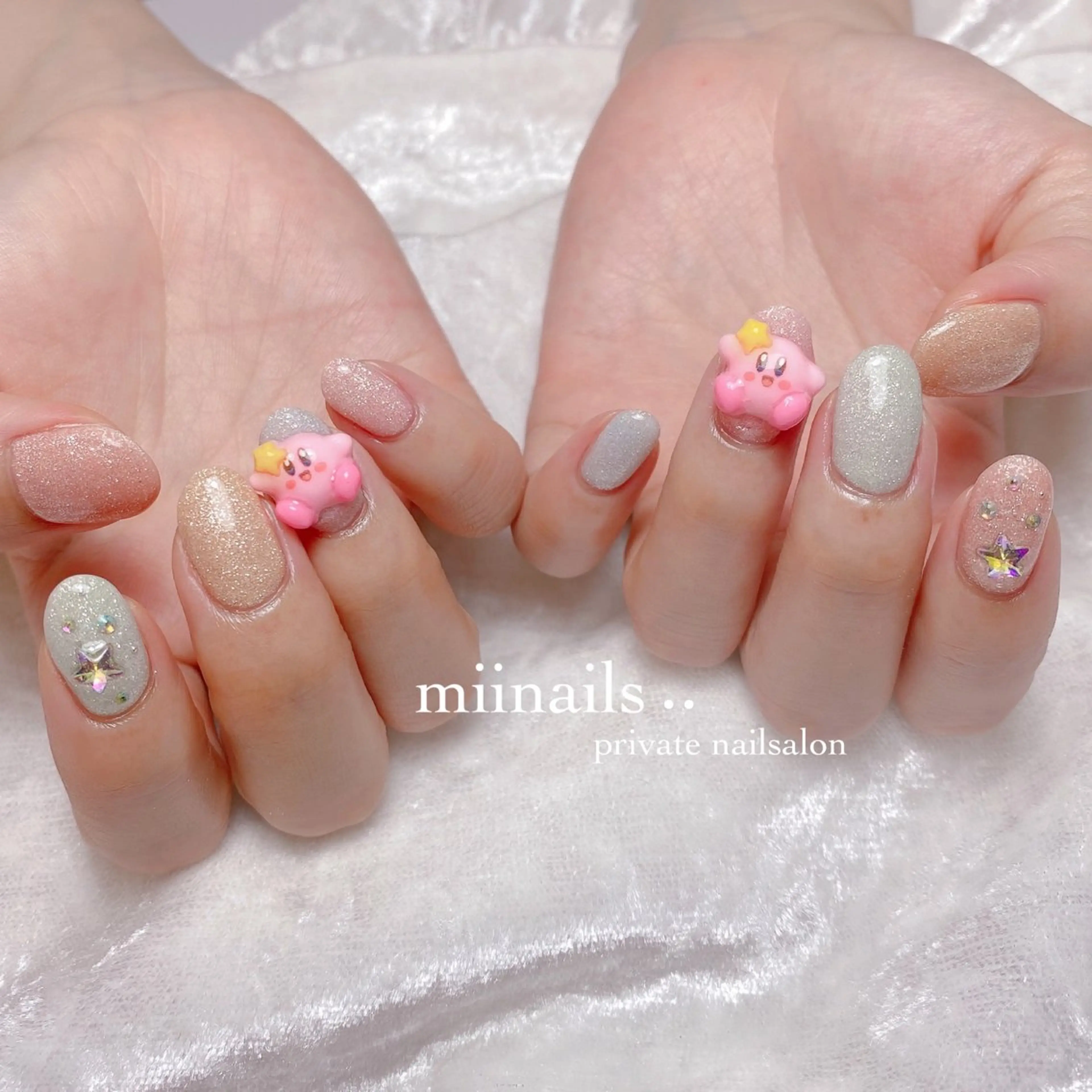 ネイル 韓国ネイル ワンホンネイル ハンドネイル nailsalon miinailsのネイルデザイン