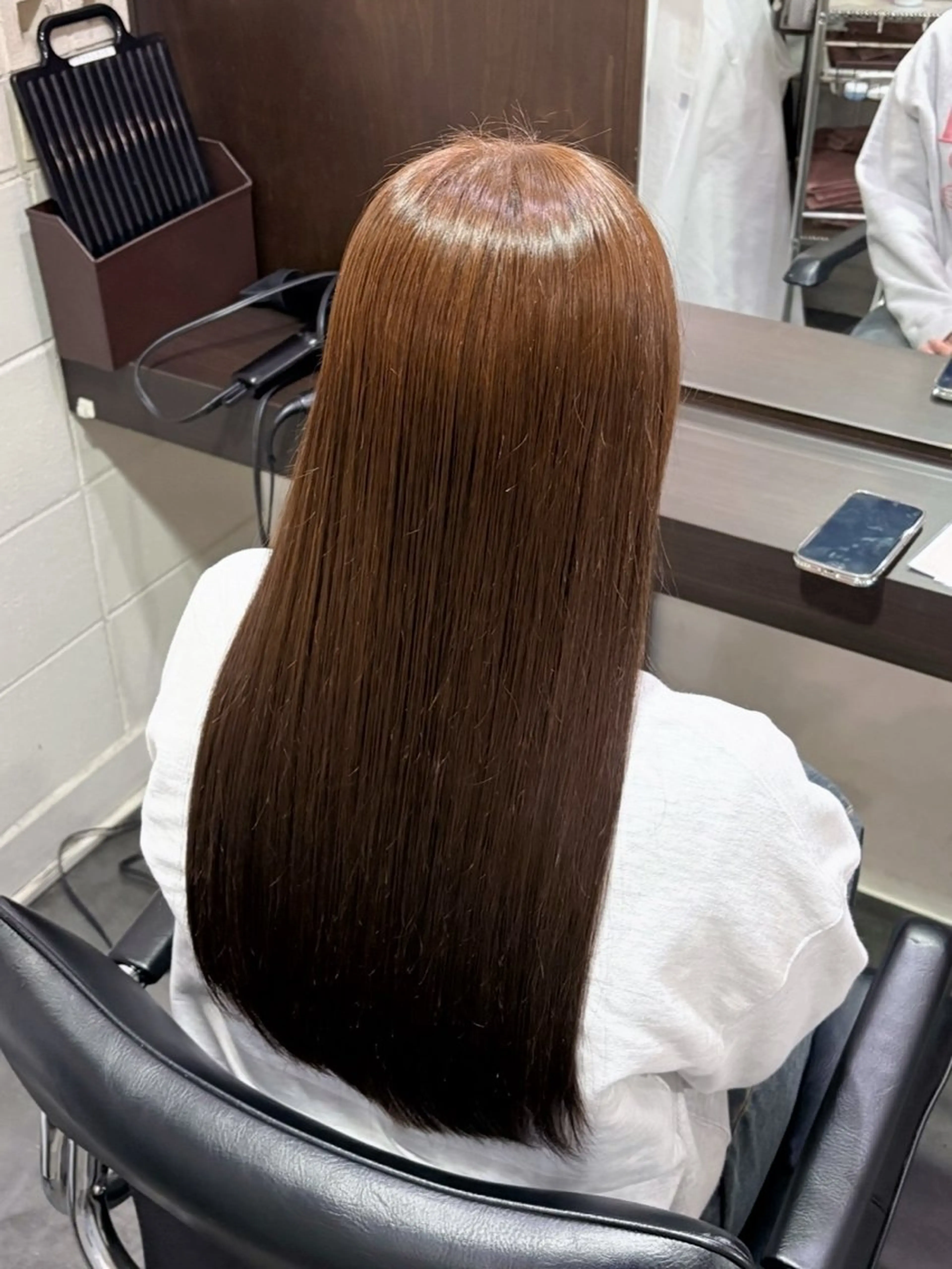 ロング カラー ベージュカラー カット ヘアカラー トリートメント 瀬田/韓国レイヤー/ トレンドヘア石田亜弥のヘアスタイル