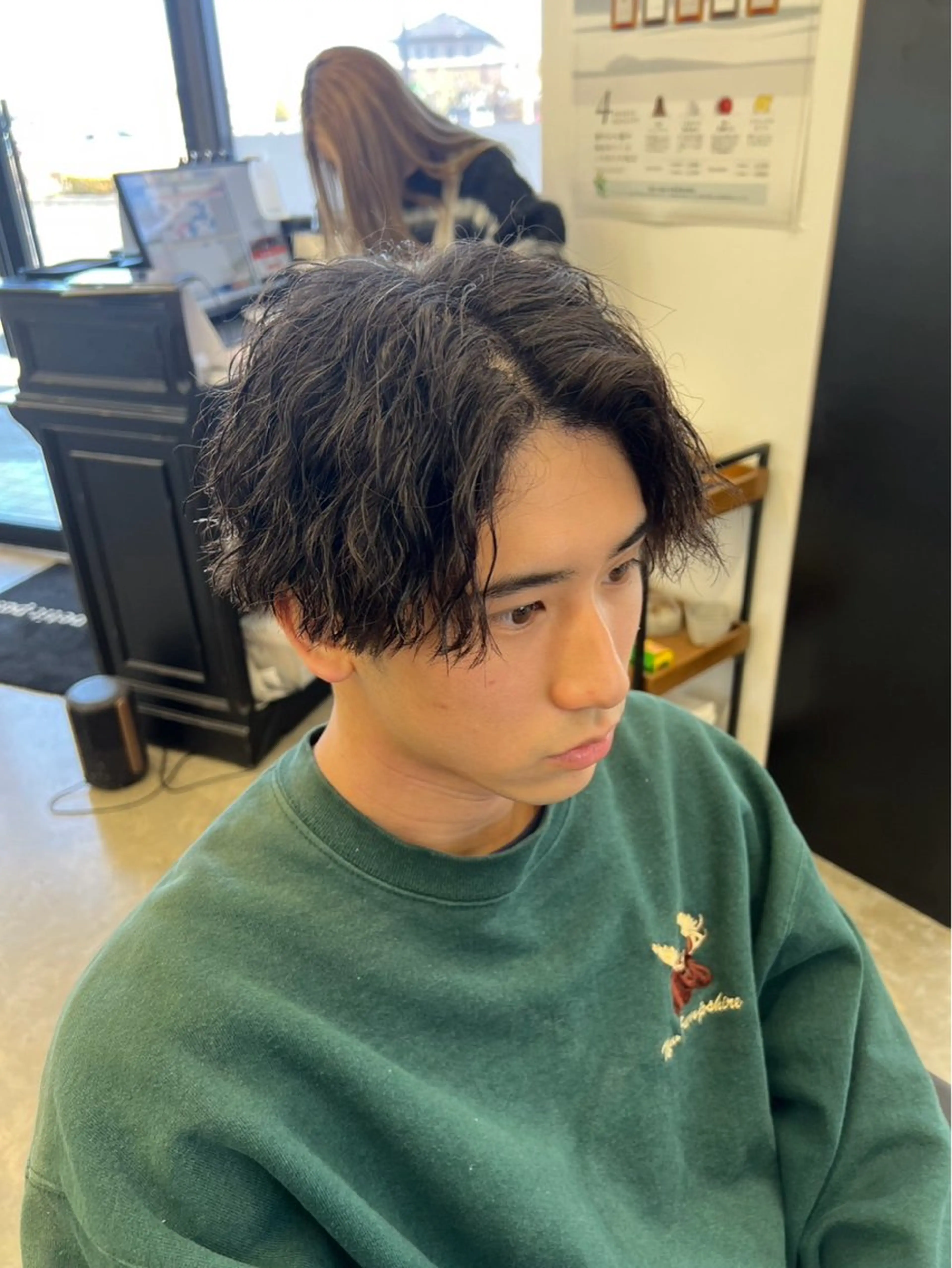 ショート パーマ メンズ 平野 拓海のヘアスタイル