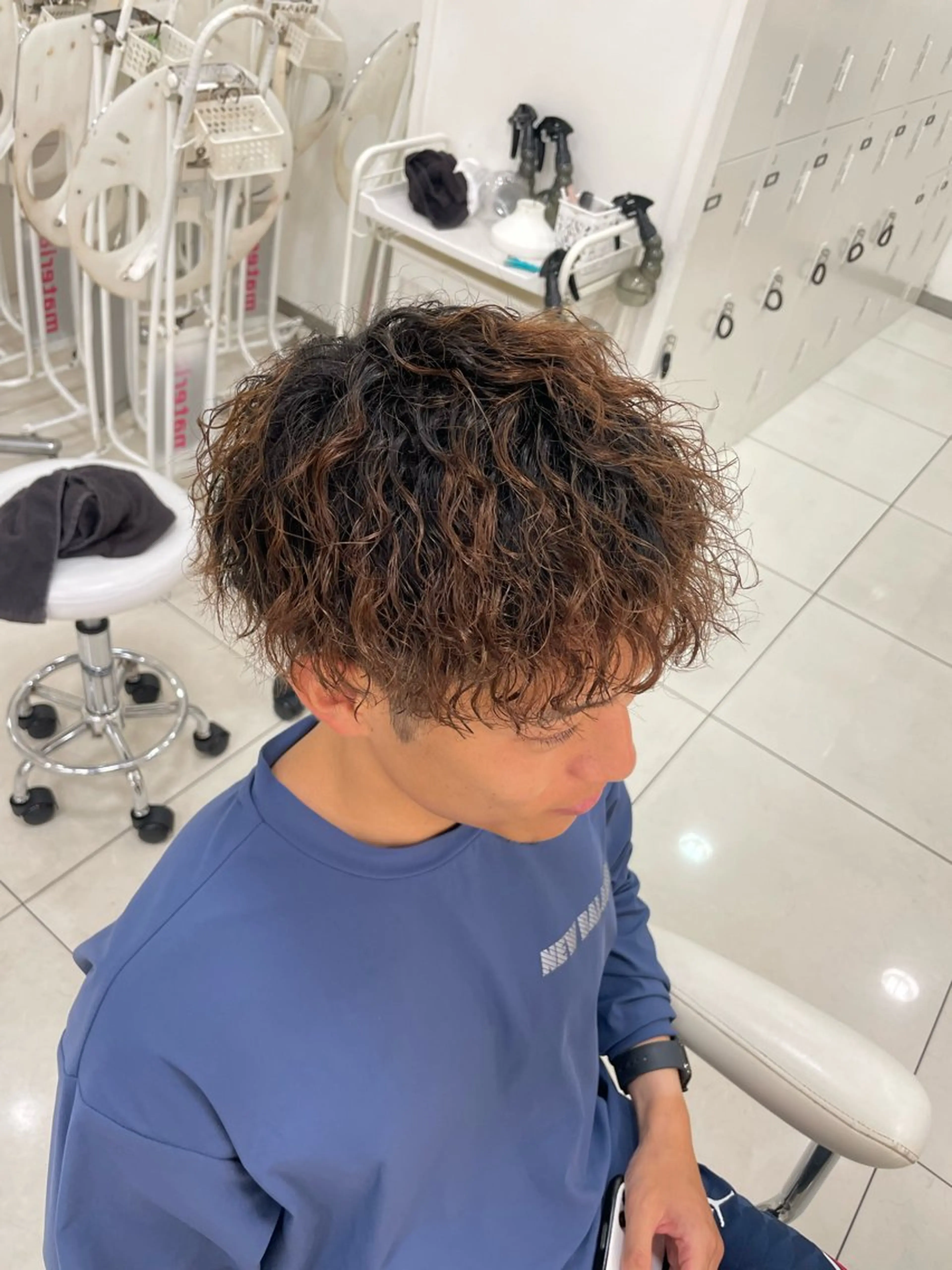 パーマ メンズ 崎山 紗吏のヘアスタイル
