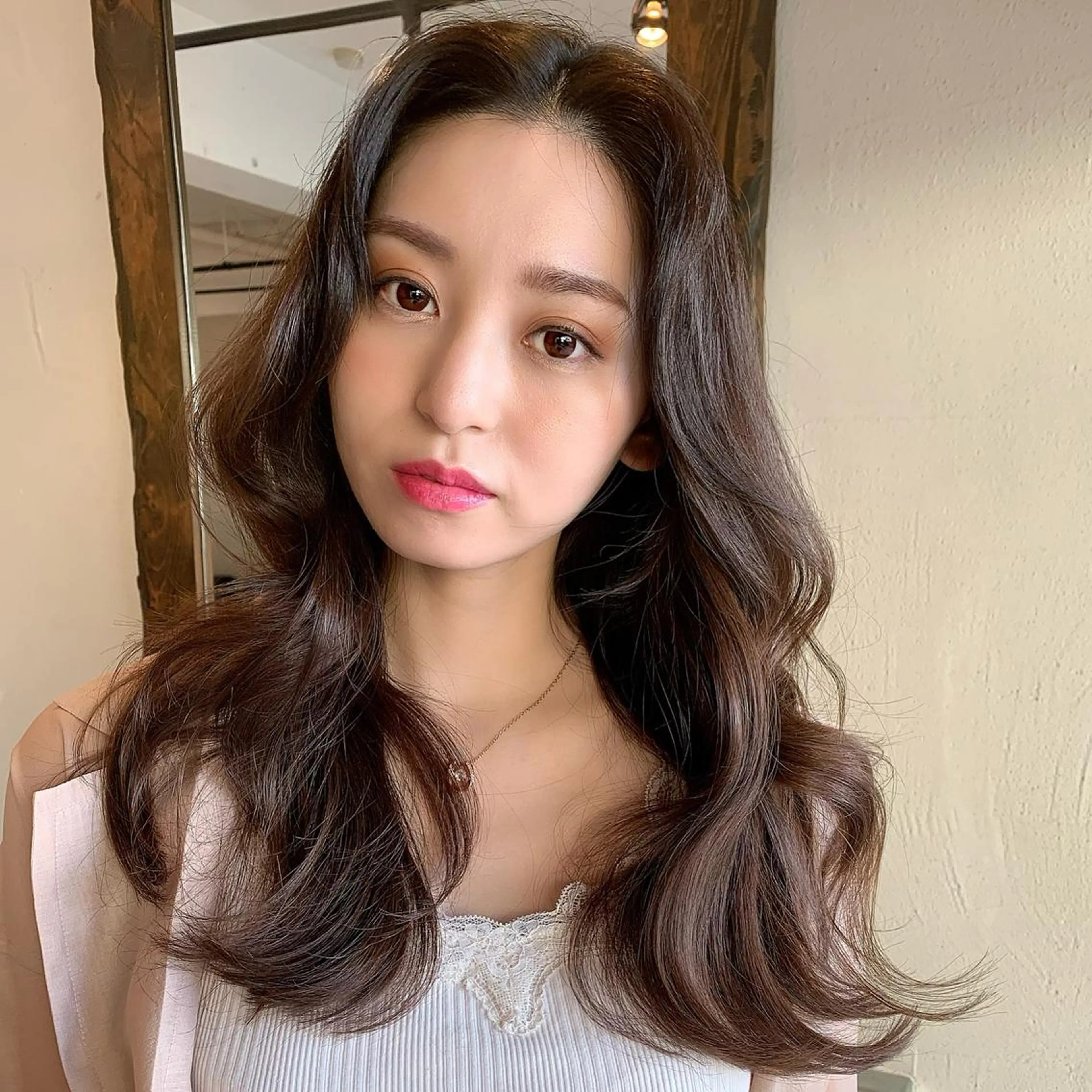 ロング カラー カット ヘアカラー トリートメント ヘッドスパ ヘアセット 透明感/オリーブ/ グレージュ/YUKAのヘアスタイル