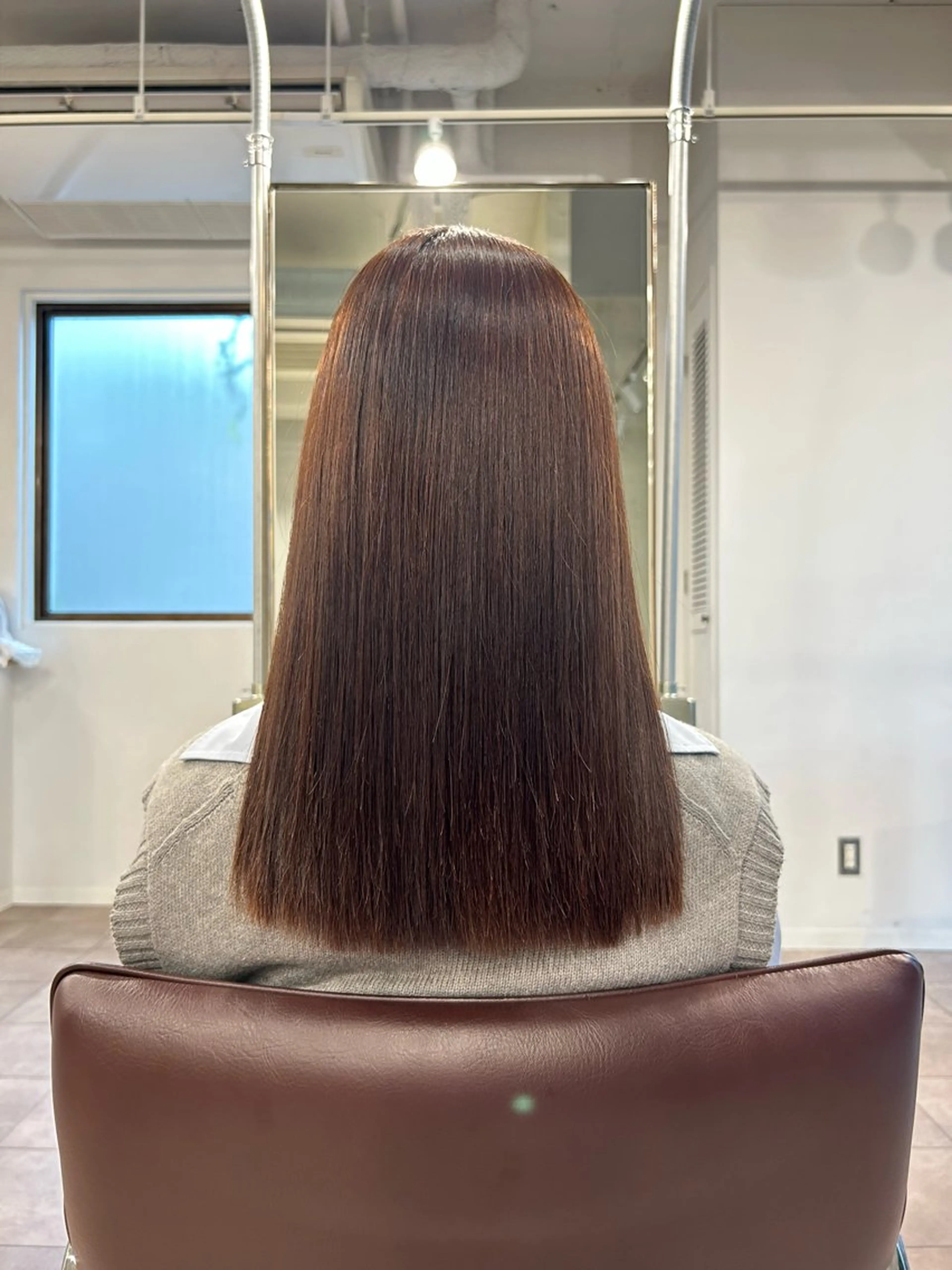 ロング カット 縮毛矯正 レイヤー/流行りヘア 🤲MIREI🤲のヘアスタイル