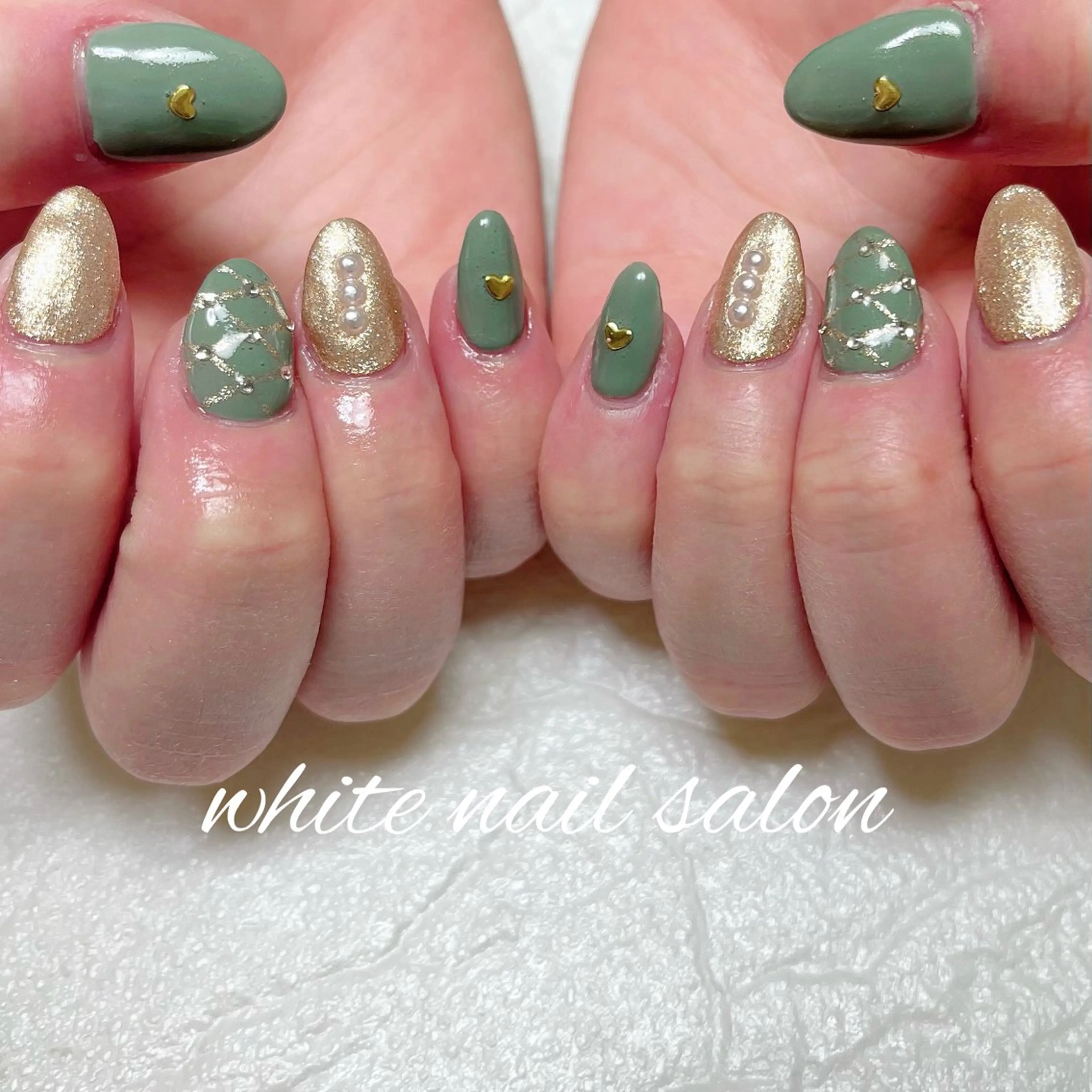 ネイル ラメ(グリッター) ハンドネイル white nail salonのネイルデザイン