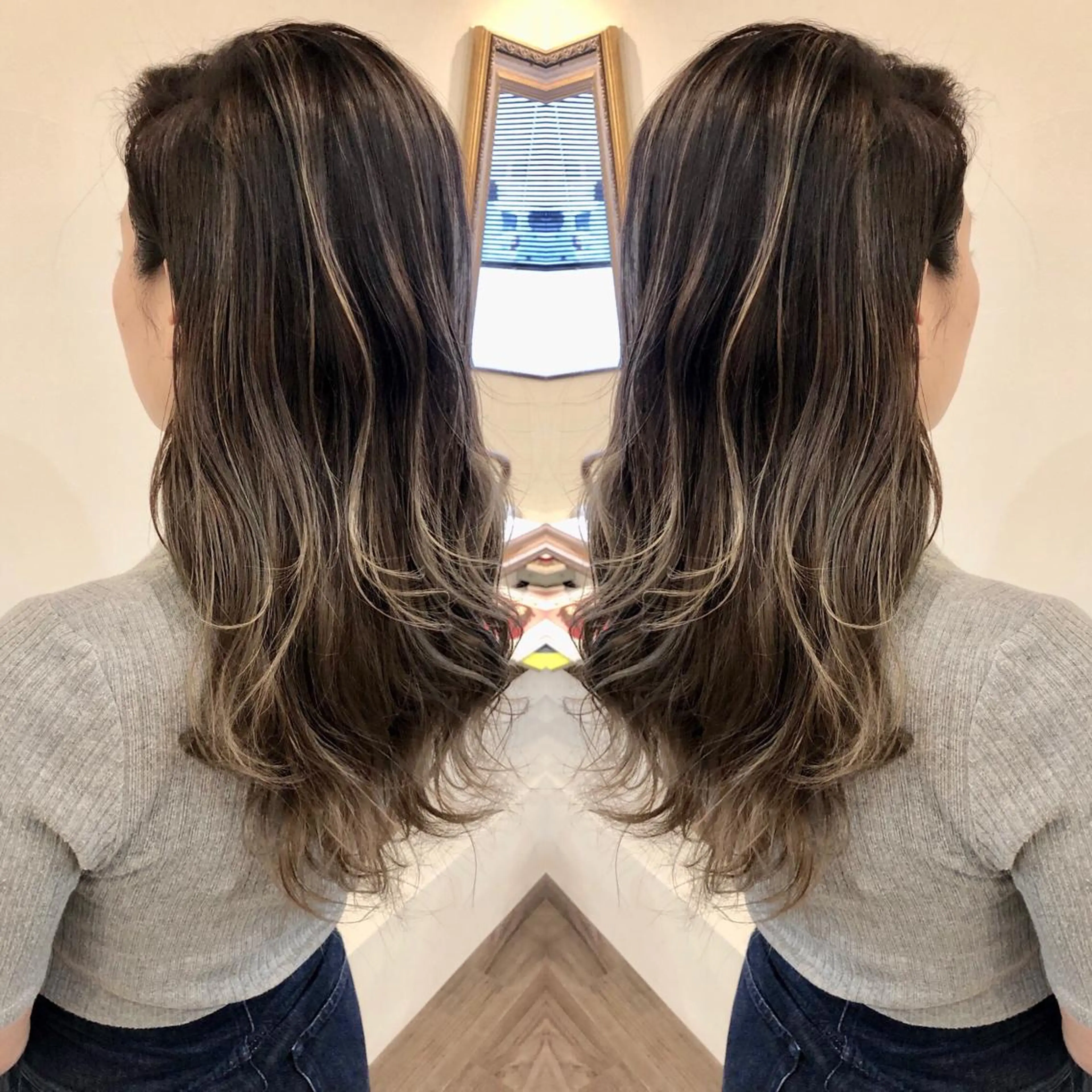 セミロング カラー ヘアカラー Hair make VERDA所属・宮下 耕平のヘアスタイル