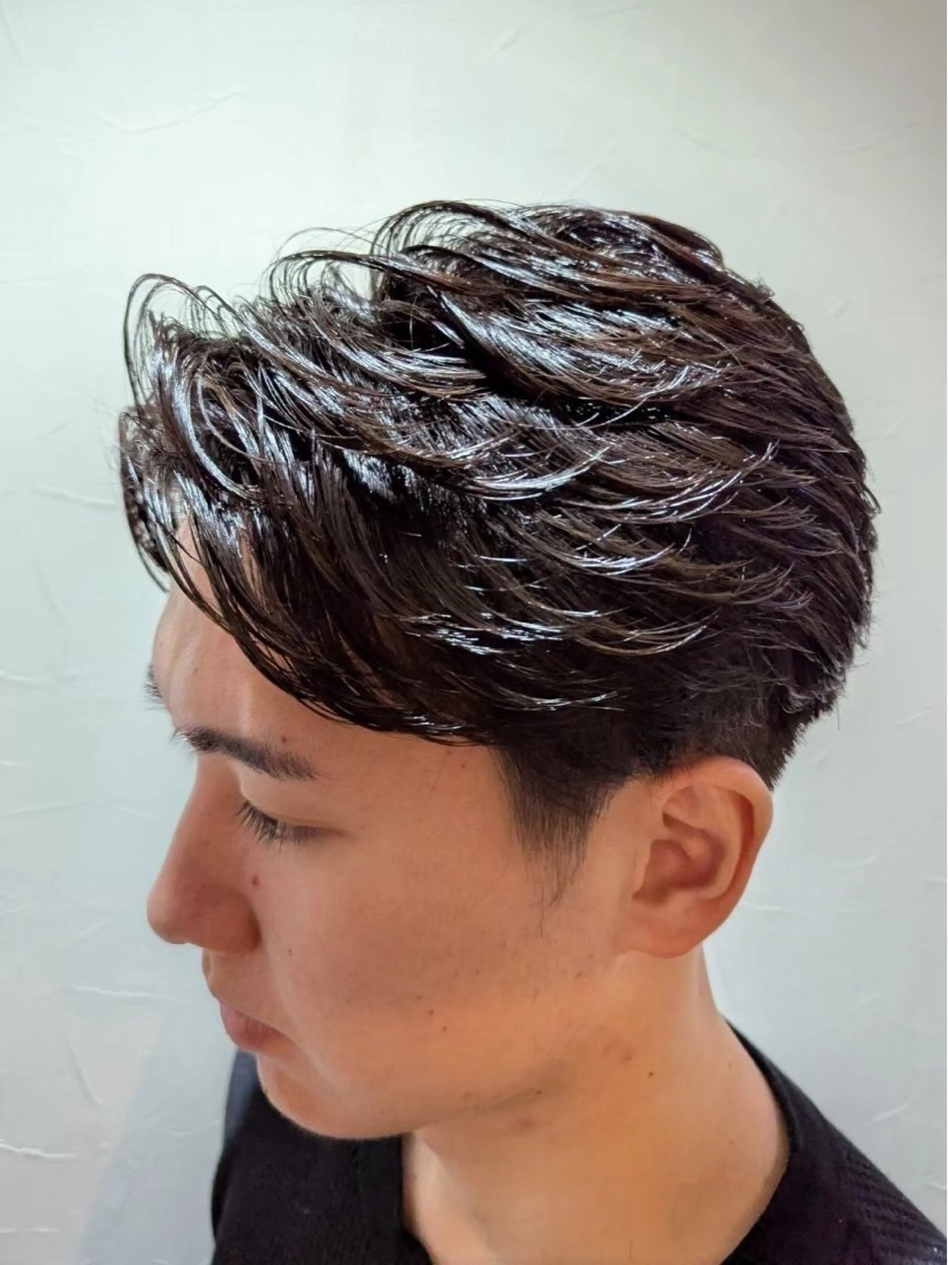 ミディアム メンズ ヒロ銀座バーバーショップ難波店所属・塩崎 仁彦のヘアスタイル