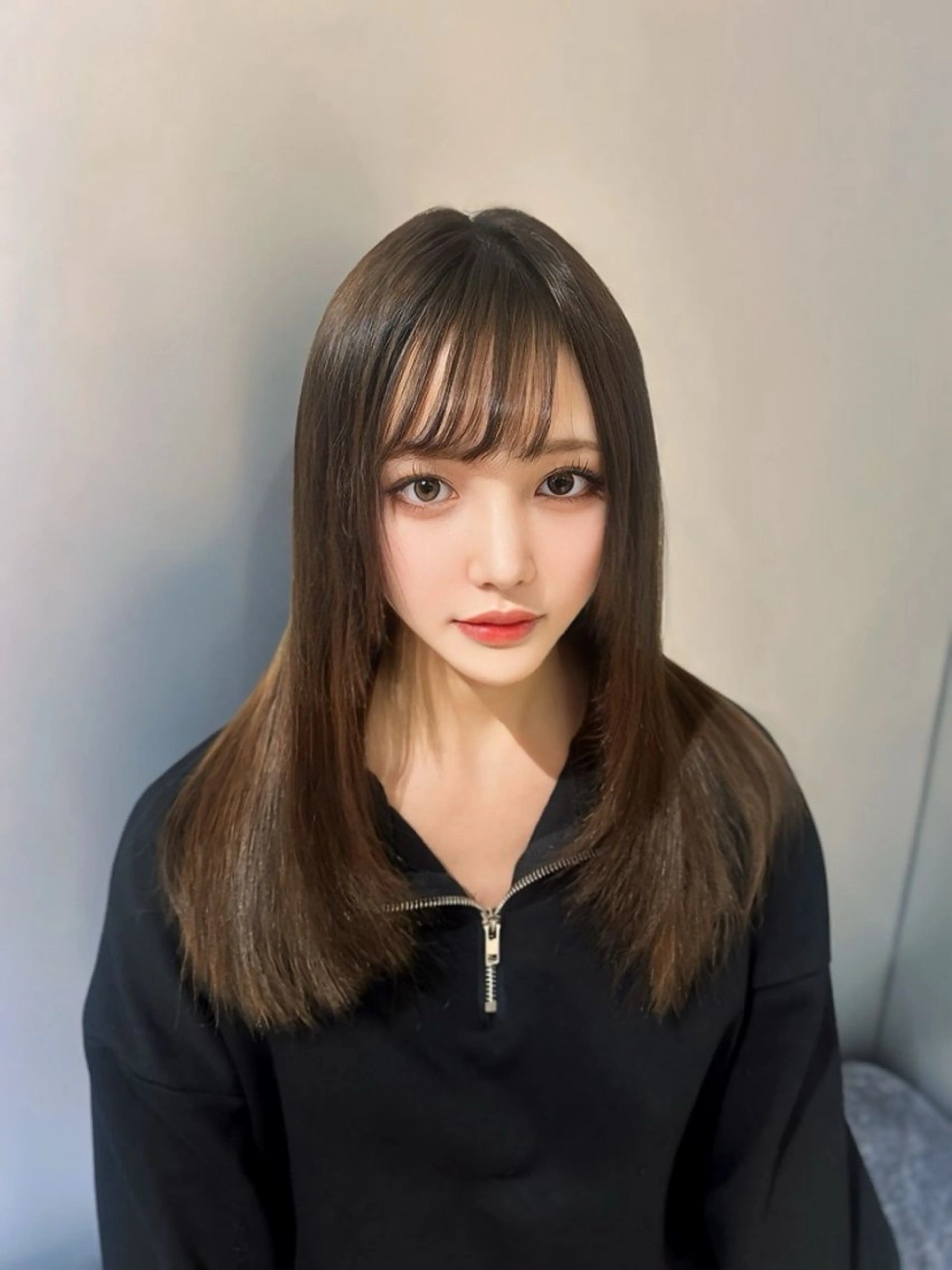 カット＋透明感カラー＋前髪矯正＋Aujuaトリートメント　【髪質改善・縮毛矯正・韓国ヘア】の写真