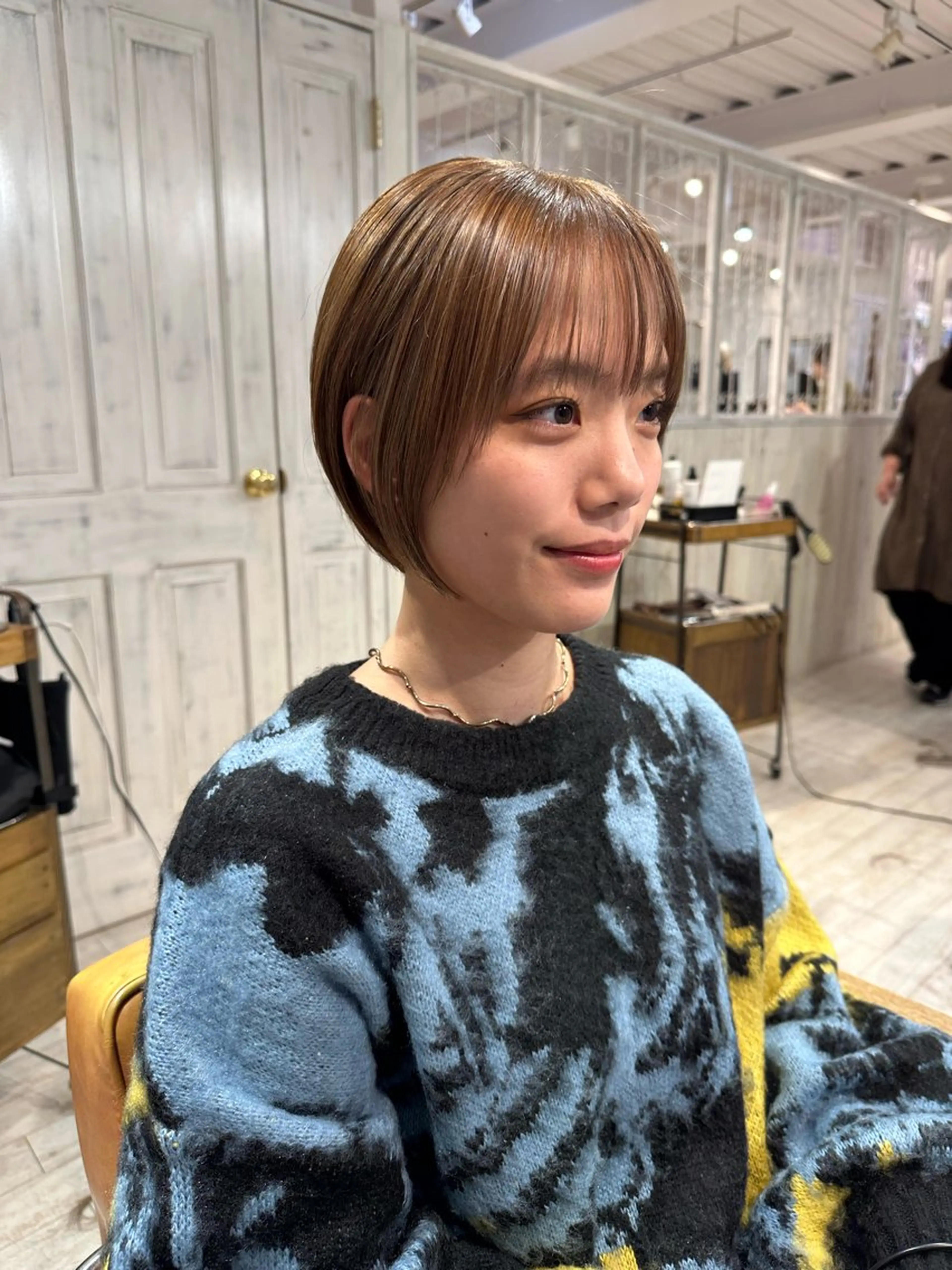 ショート カット ヘアカラー 縮毛矯正/ショート/ レイヤー/畑中正敏のヘアスタイル