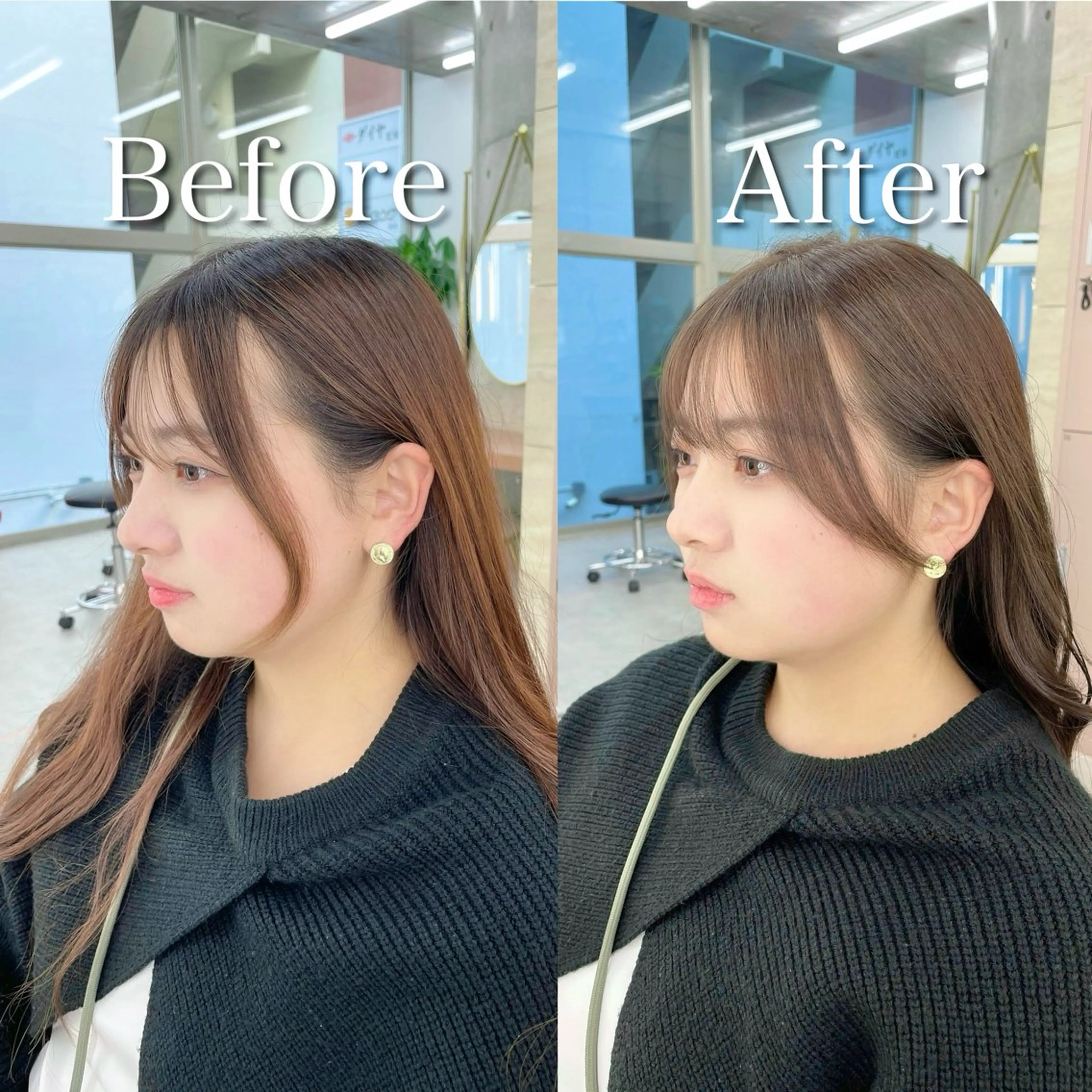 セミロング カット ヘアカラー トリートメント 韓国ヘア🇰🇷 レイヤー/芝春樹のヘアスタイル