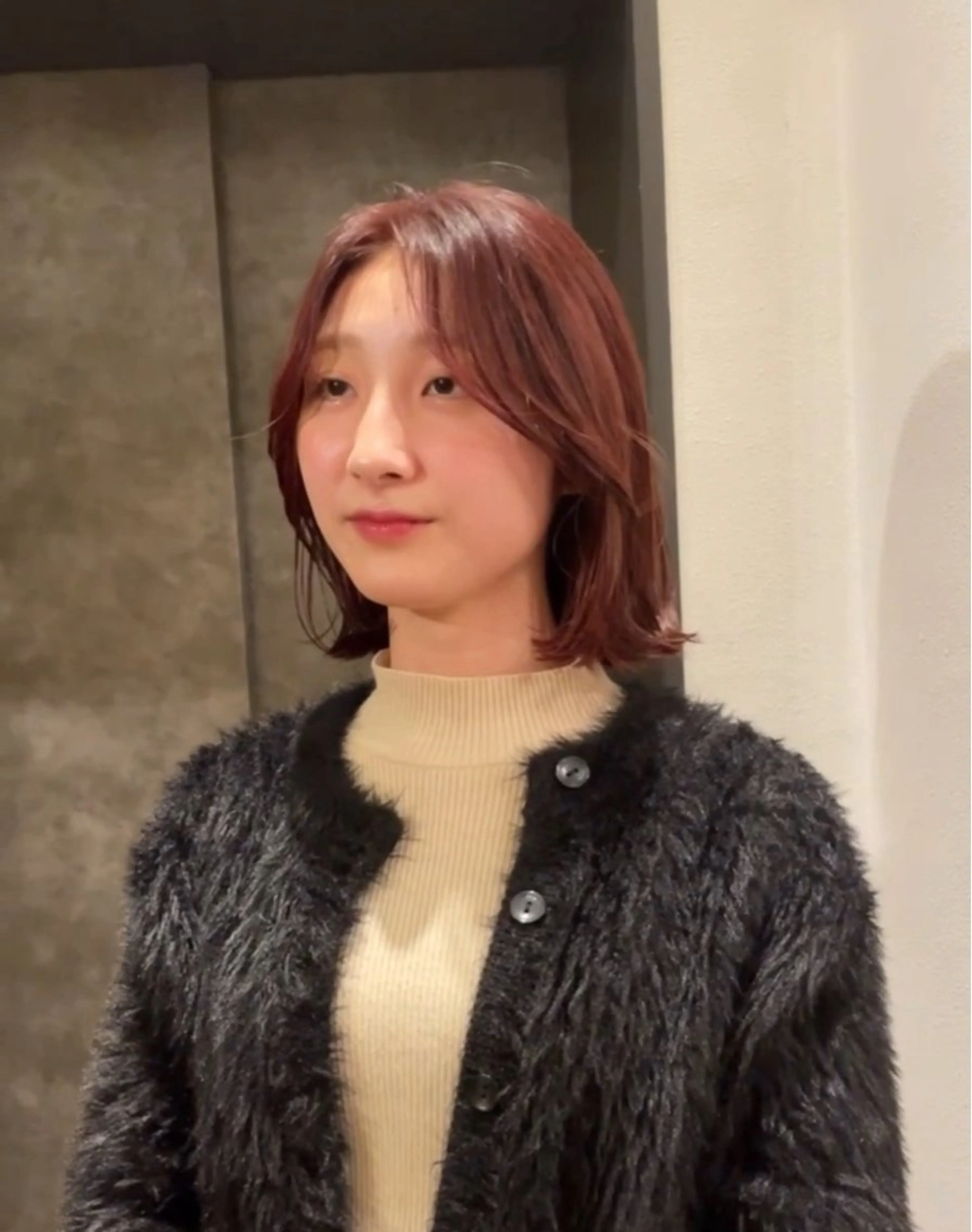 ミディアム カラー ボブ 韓国風ヘア tete nico所属・似合わせ/ヘアカラー nanami🌸のヘアスタイル