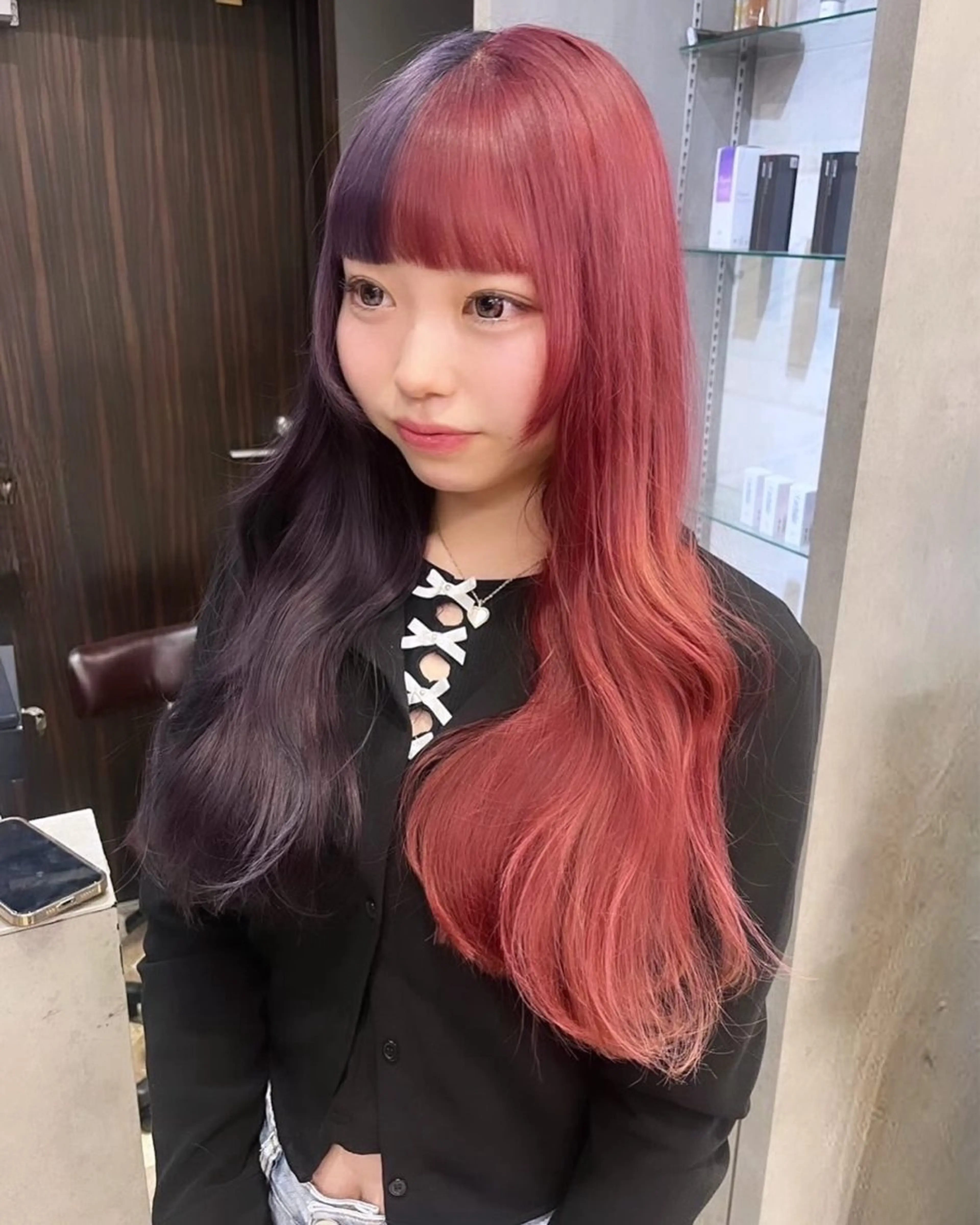 カラー ユイ☆ハイトーン ☆ブリーチデザインのヘアスタイル