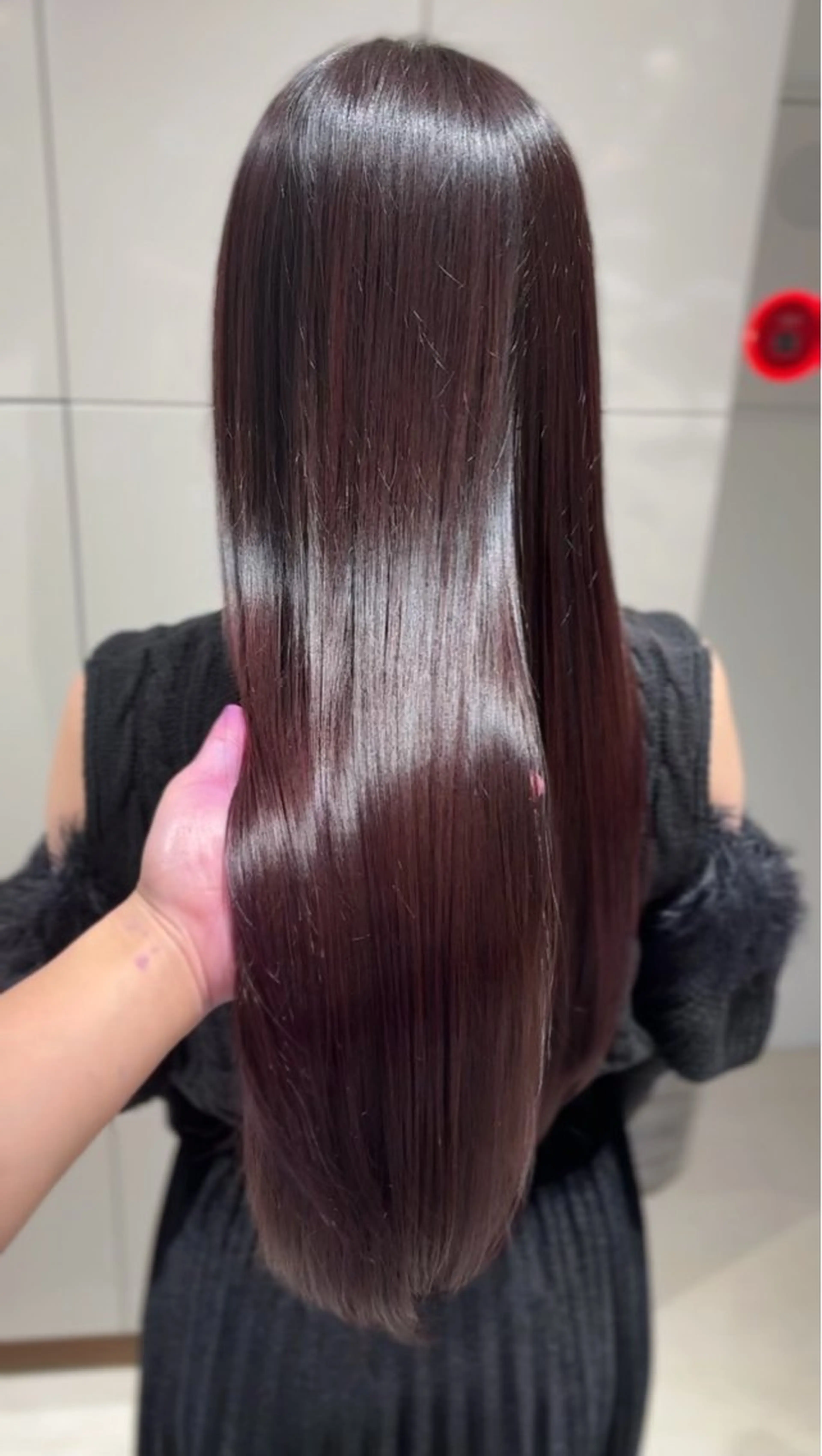 ロング ヘアカラー 縮毛矯正 トリートメント メンズバレイヤージュ 斉藤春のヘアスタイル