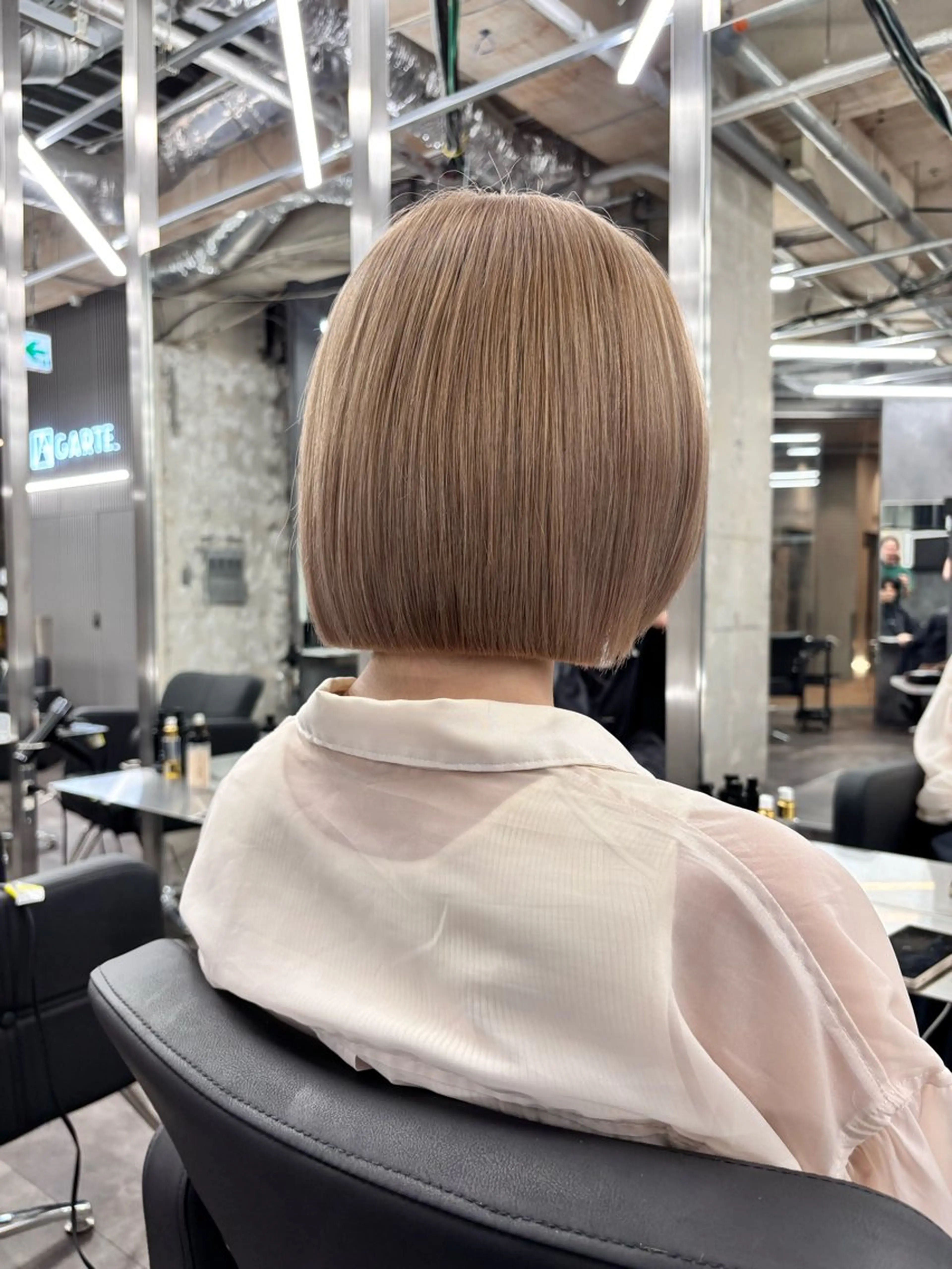 ショート 切りっぱなしボブ ボブ GARTE所属・ゲンキ /カットモデル募集のヘアスタイル