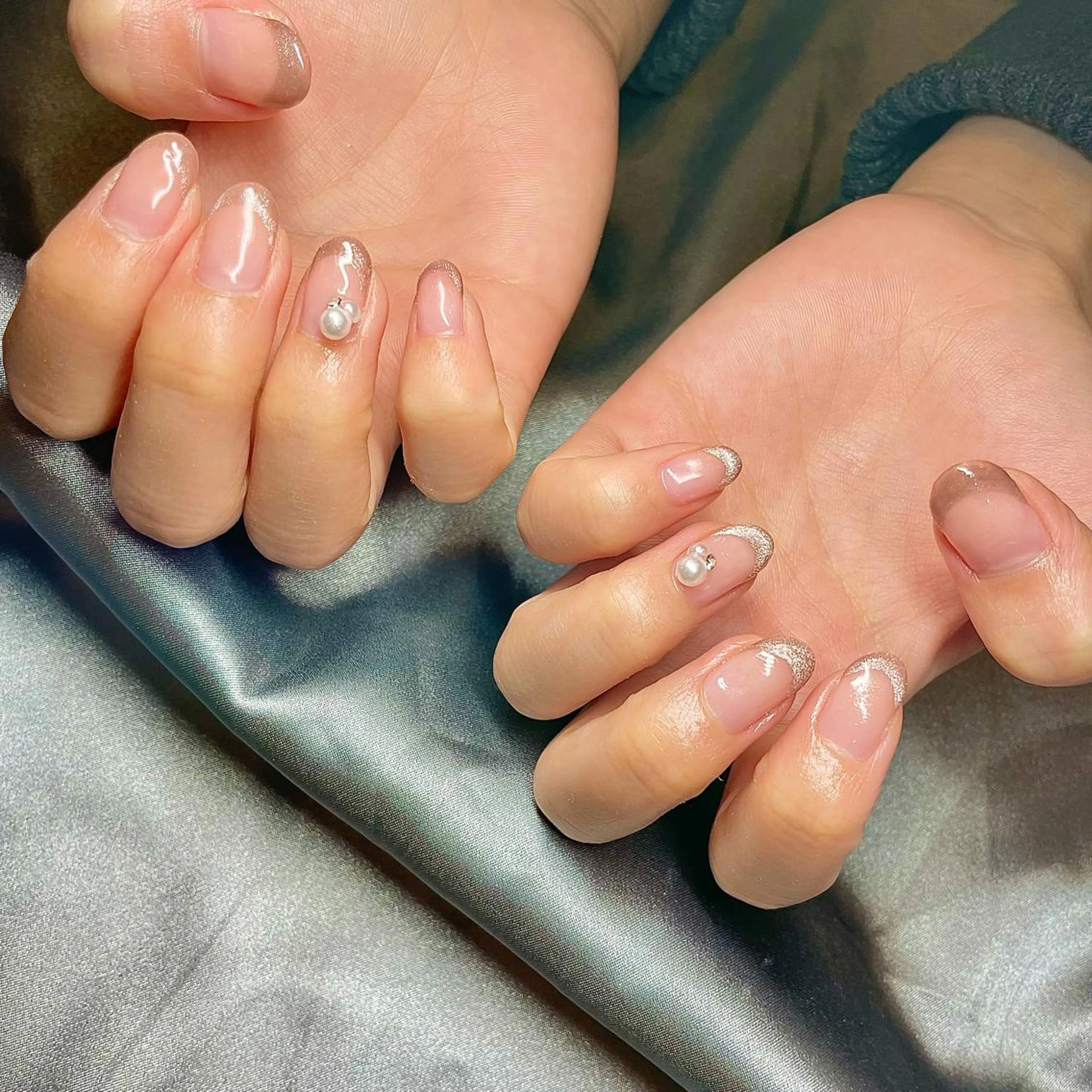 ミディアム カラー パーマ ヘアアレンジ メンズ キッズ ネイル マツエク・マツパ アイブロウ フレンチネイル マグネットネイル マグネットフレンチ nail&eye Aoのマツエク・マツパデザイン