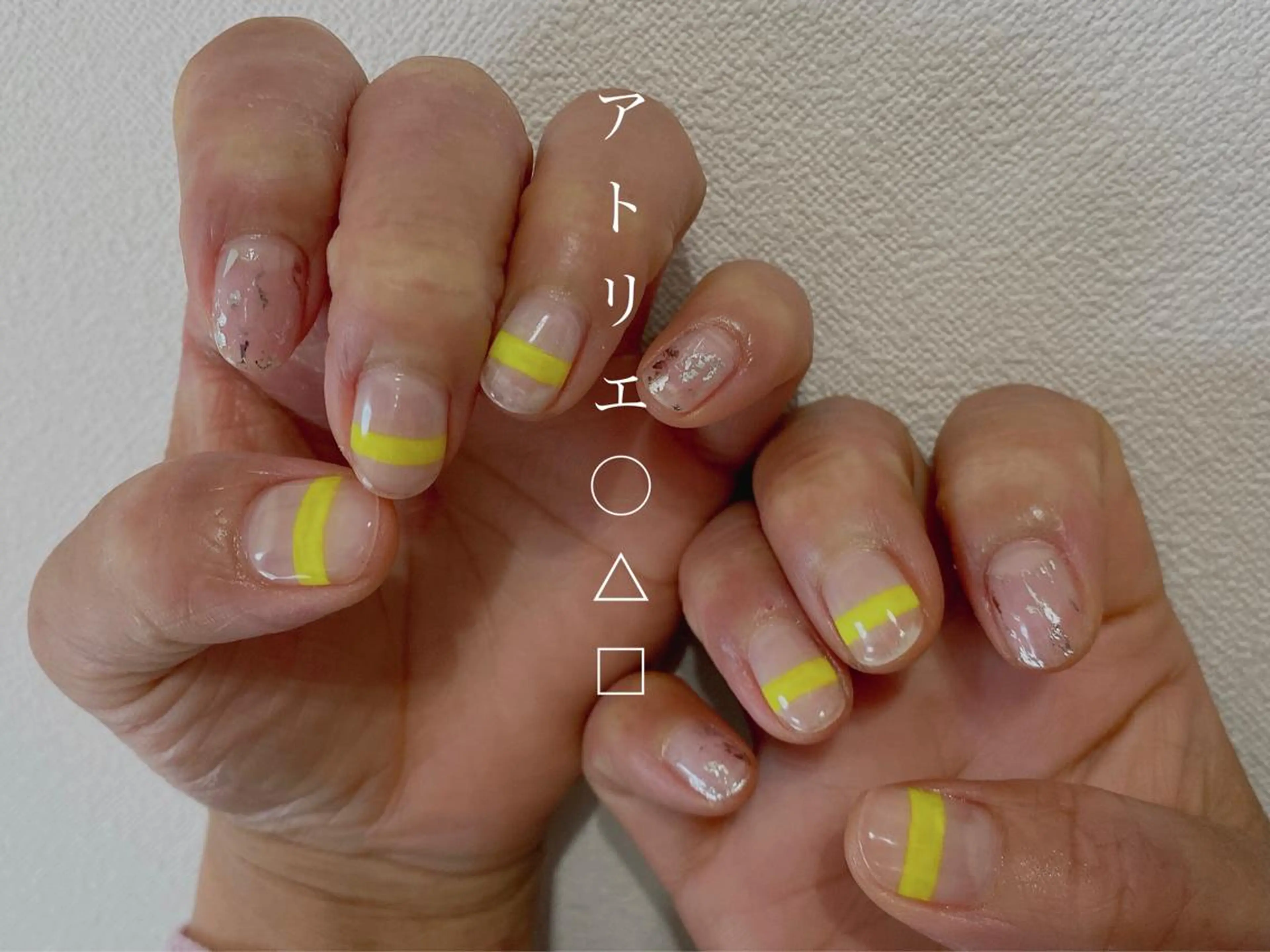 ネイル クリアネイル ハンドネイル アトリエ ○△□のネイルデザイン