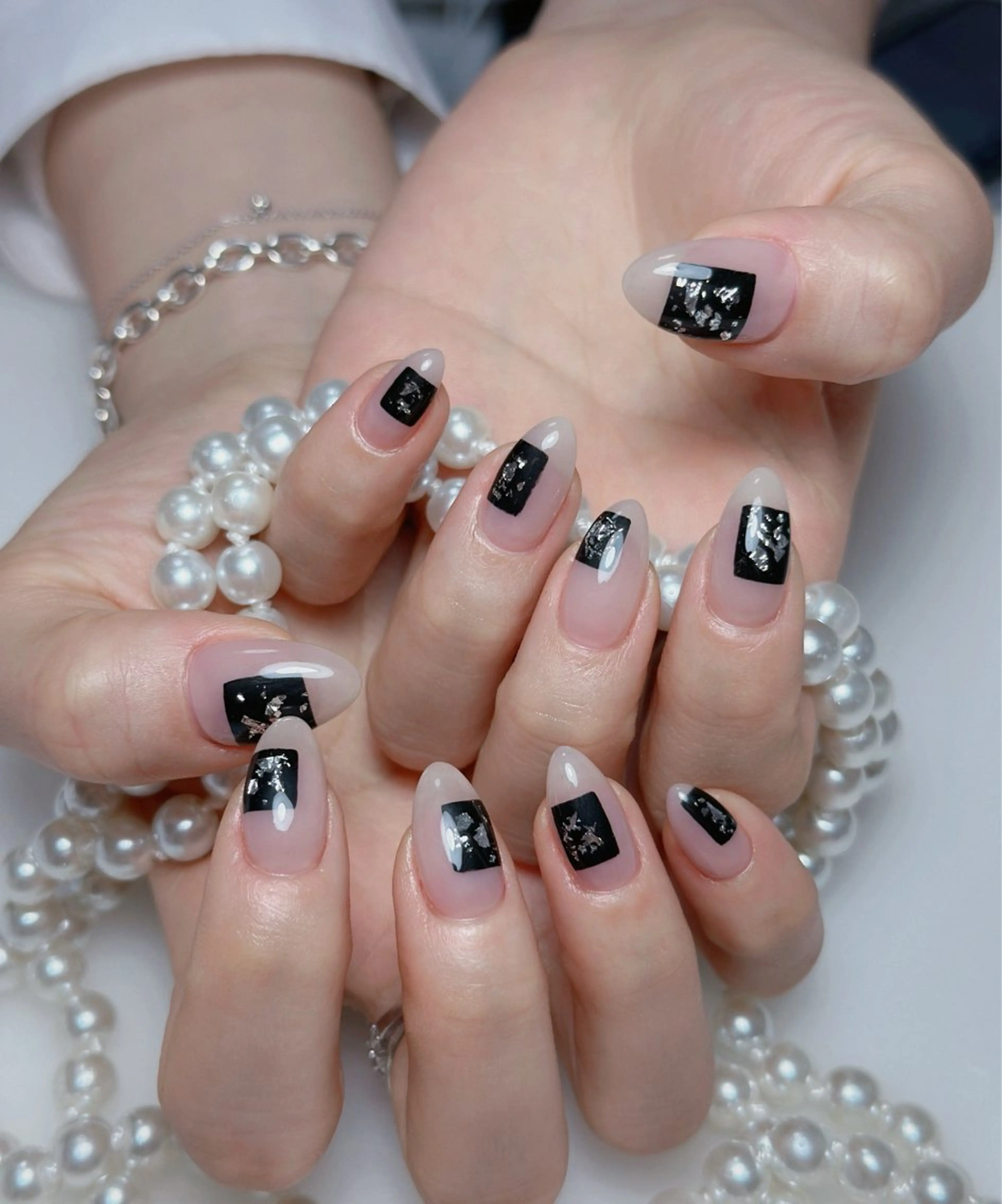 ネイル オーロラネイル 長さ出し フットネイル 韓国ネイル ラメ(グリッター) 👍thumbs up nail👍のネイルデザイン