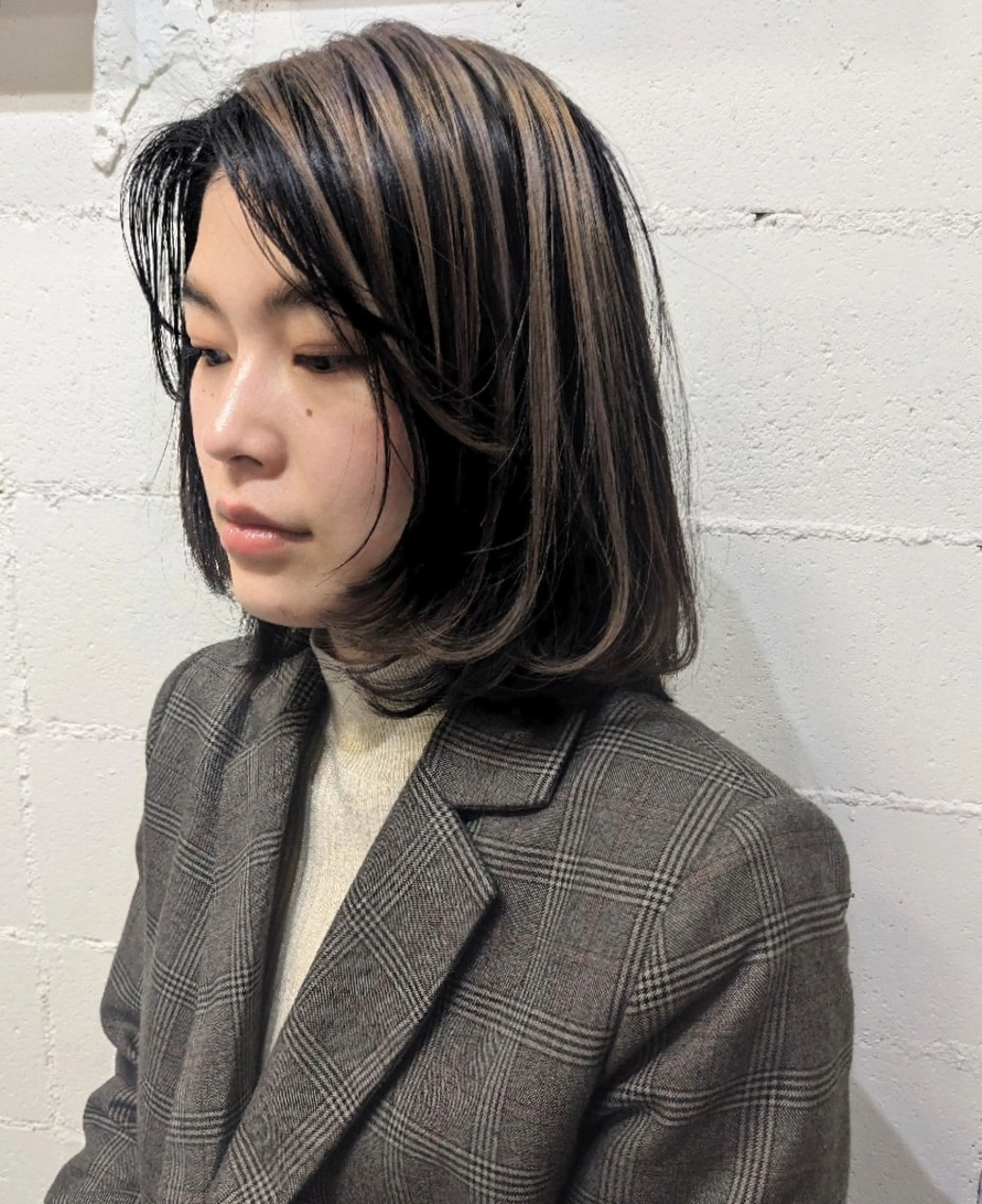 ミディアム カット ヘアカラー トリートメント kaminote所属・マエハラ ナナのヘアスタイル