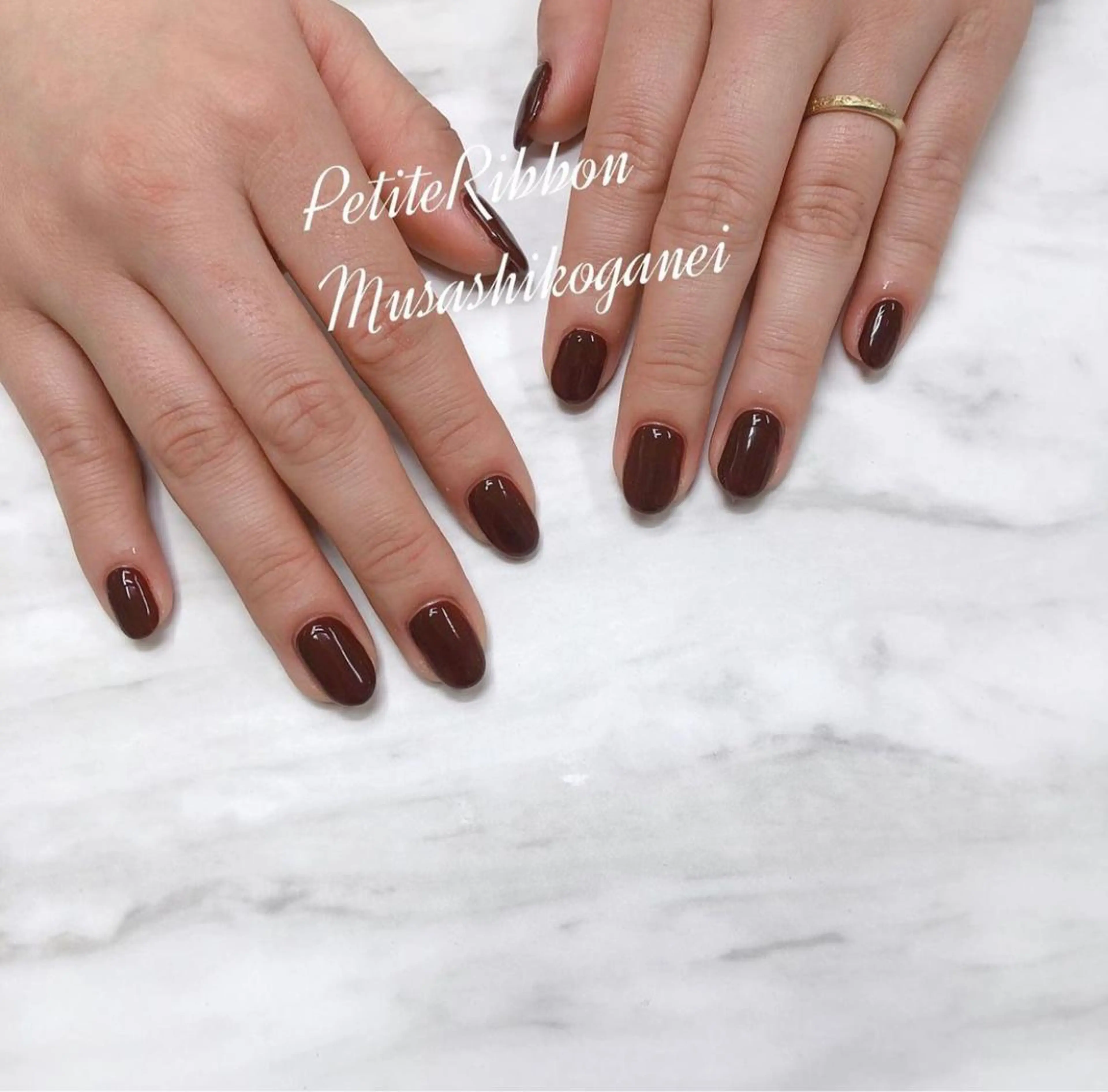 ネイル ハンドネイル ネイルPetit Ribbonのネイルデザイン