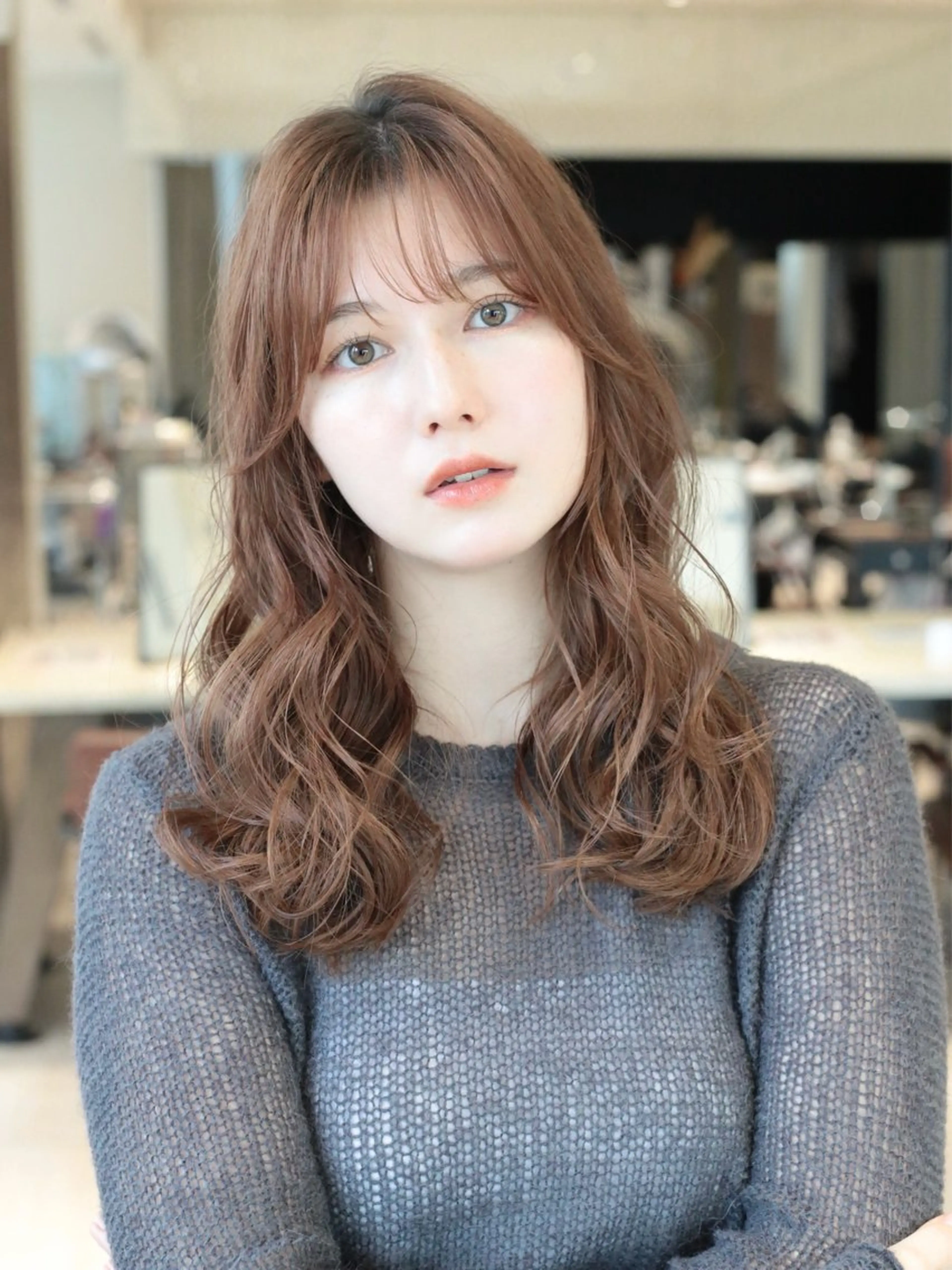 セミロング カラー カット ヘアカラー トリートメント レイヤー/顔周り /透明感🩶高橋大のヘアスタイル