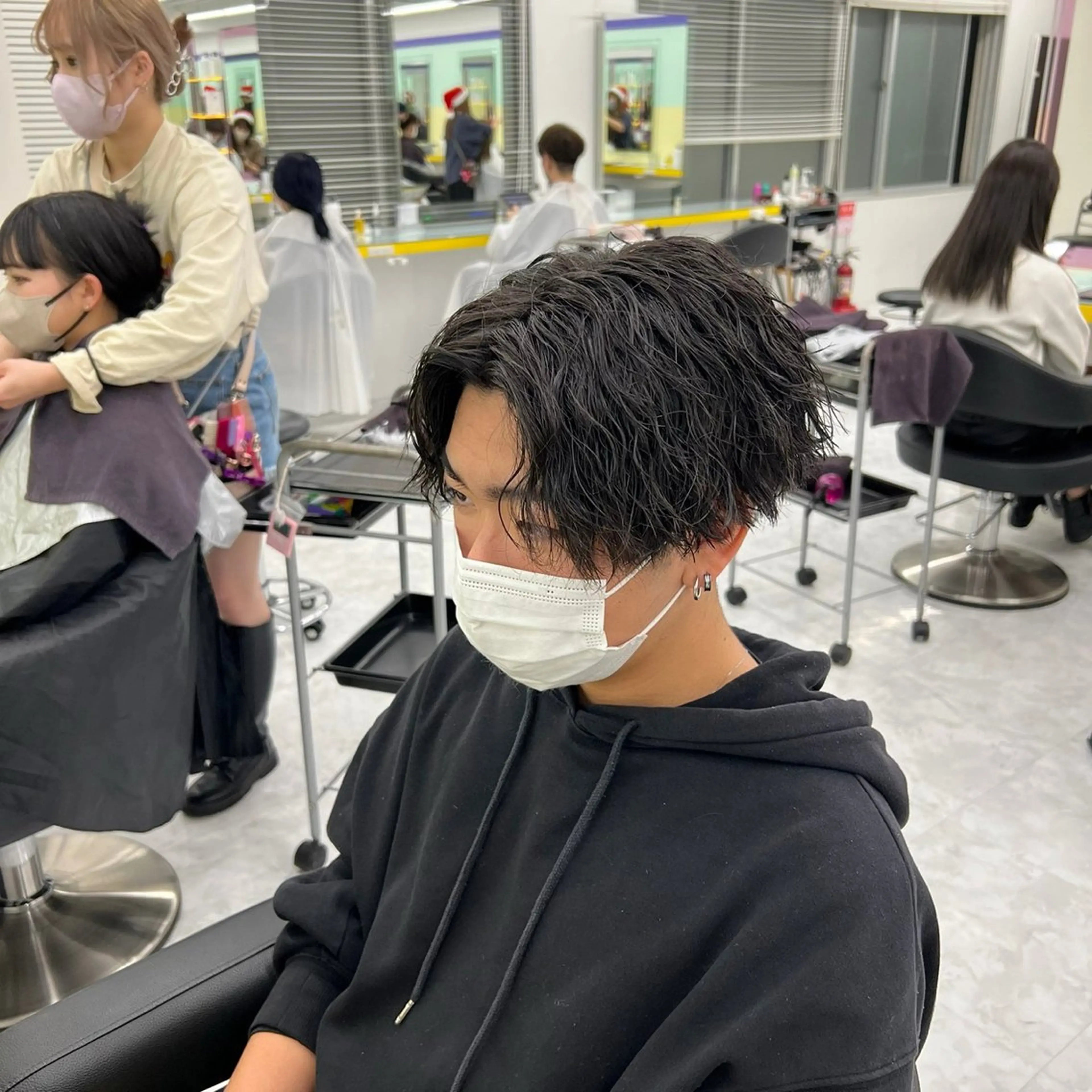 ショート カラー パーマ メンズ カット パーマ 韓国レイヤーカット /REIのヘアスタイル