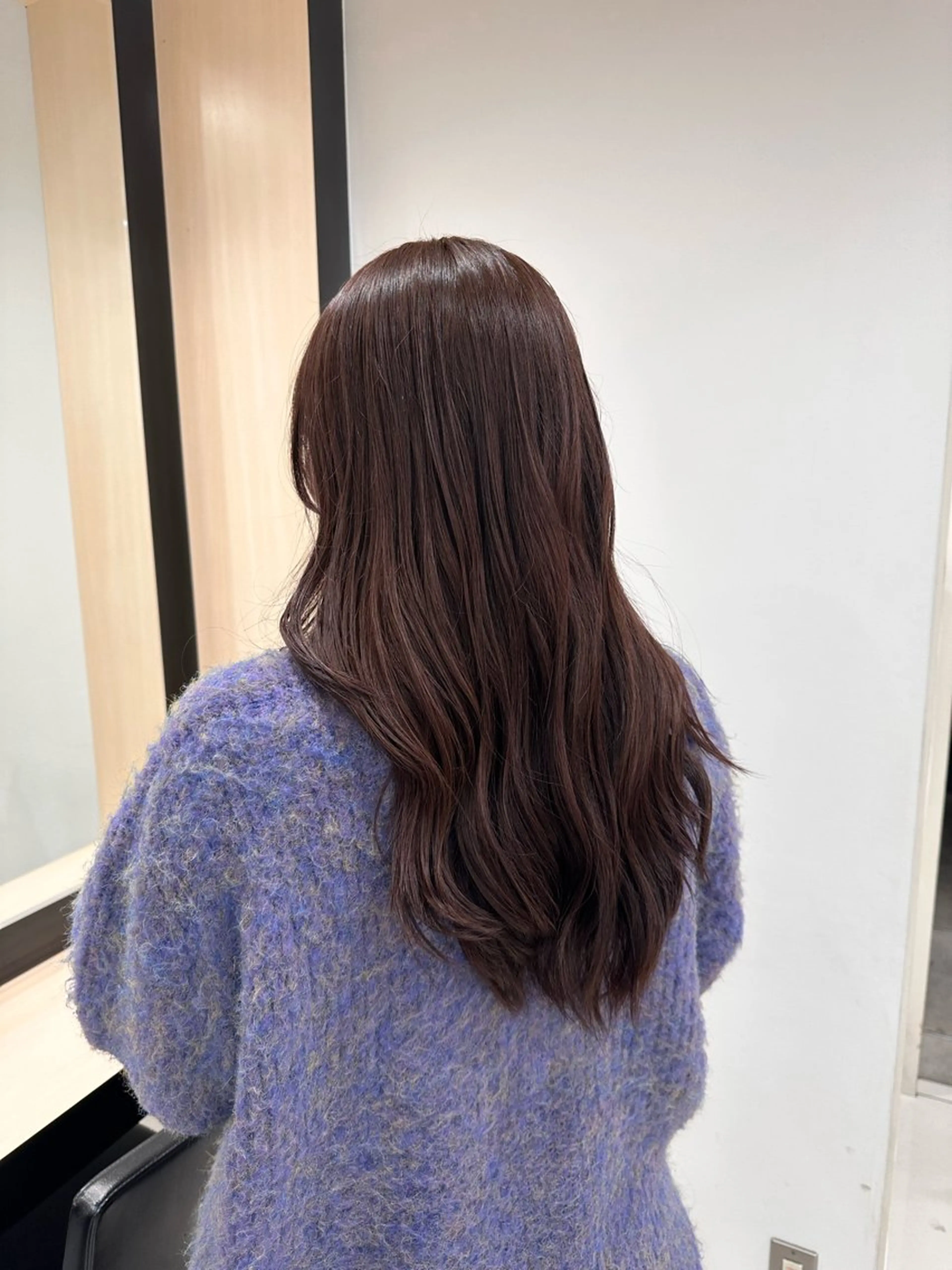 ロング カラー ピンクカラー ピンクパープル パープルカラー ヘアカラー クロスパーマ/うる艶 カラー/Kurumiのヘアスタイル