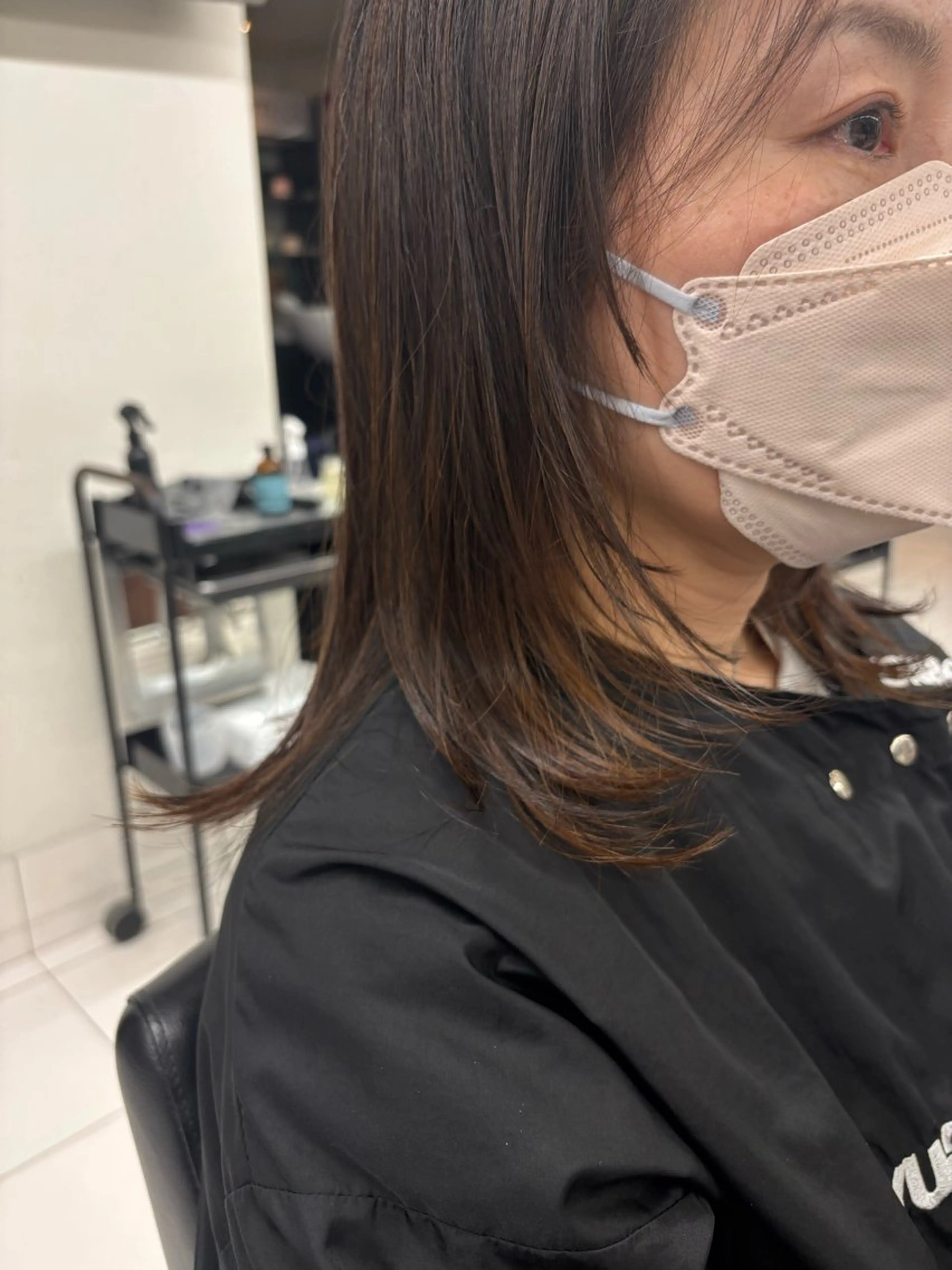 ミディアム 小顔カット TONI&GUY速寿 勇希のヘアスタイル