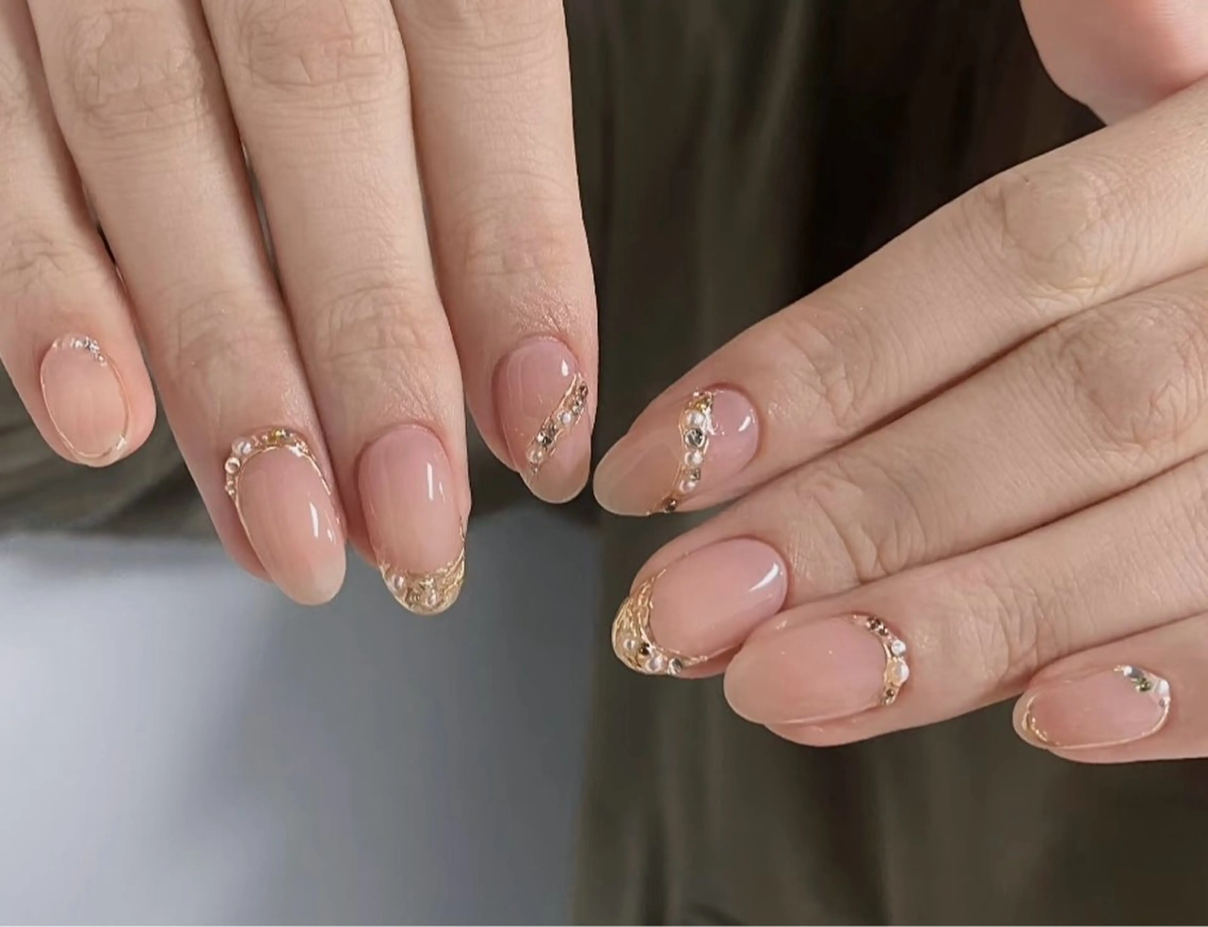 ネイル ハンドネイル ハンドケア Kaka_ パラジェル、長さだしのネイルデザイン