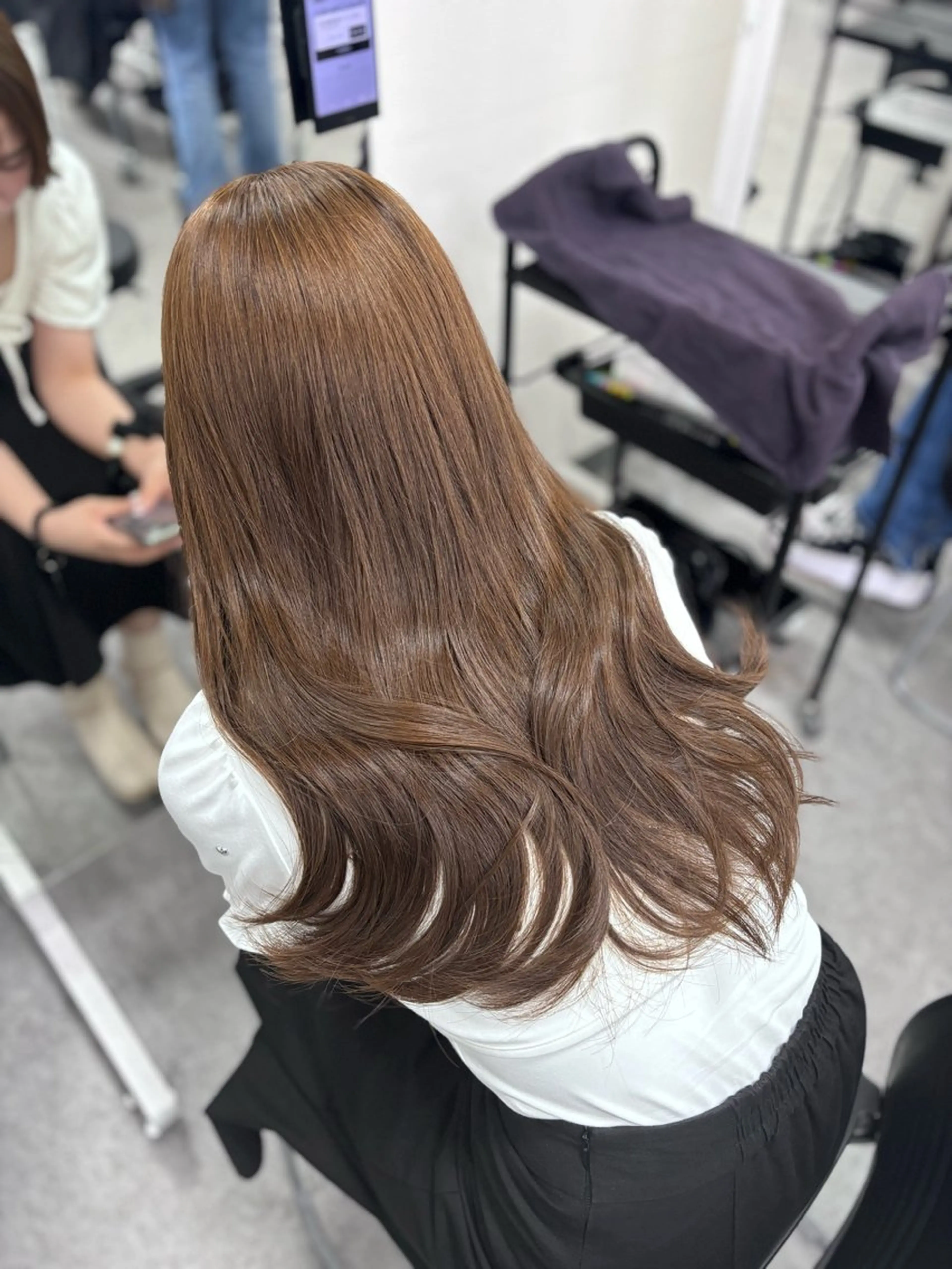 ロング カラー ヘアカラー 韓国風暗髪ヘア🤍 🫧MIREIのヘアスタイル