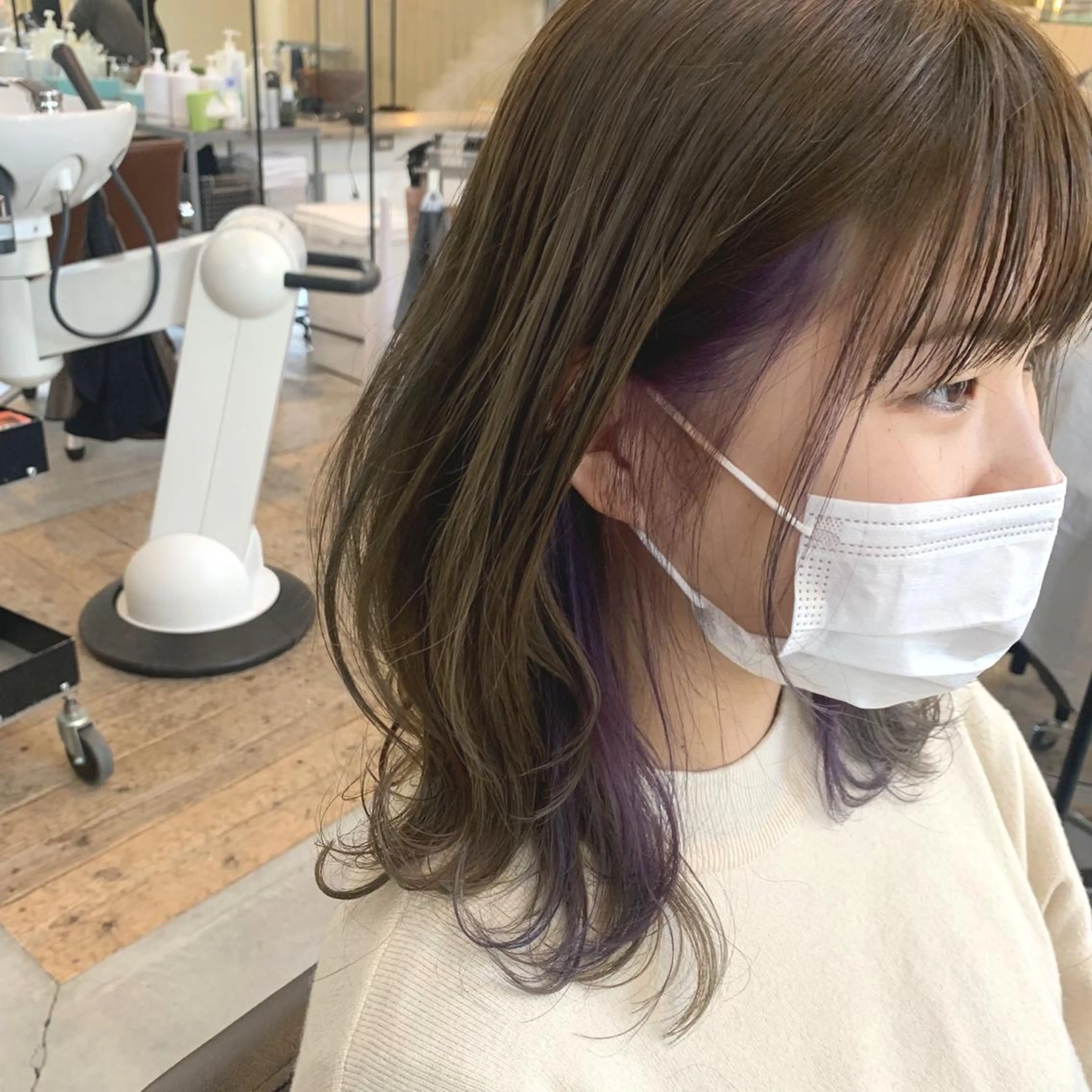 ミディアム カット ヘアカラー kachina所属・綿貫 美雪のヘアスタイル