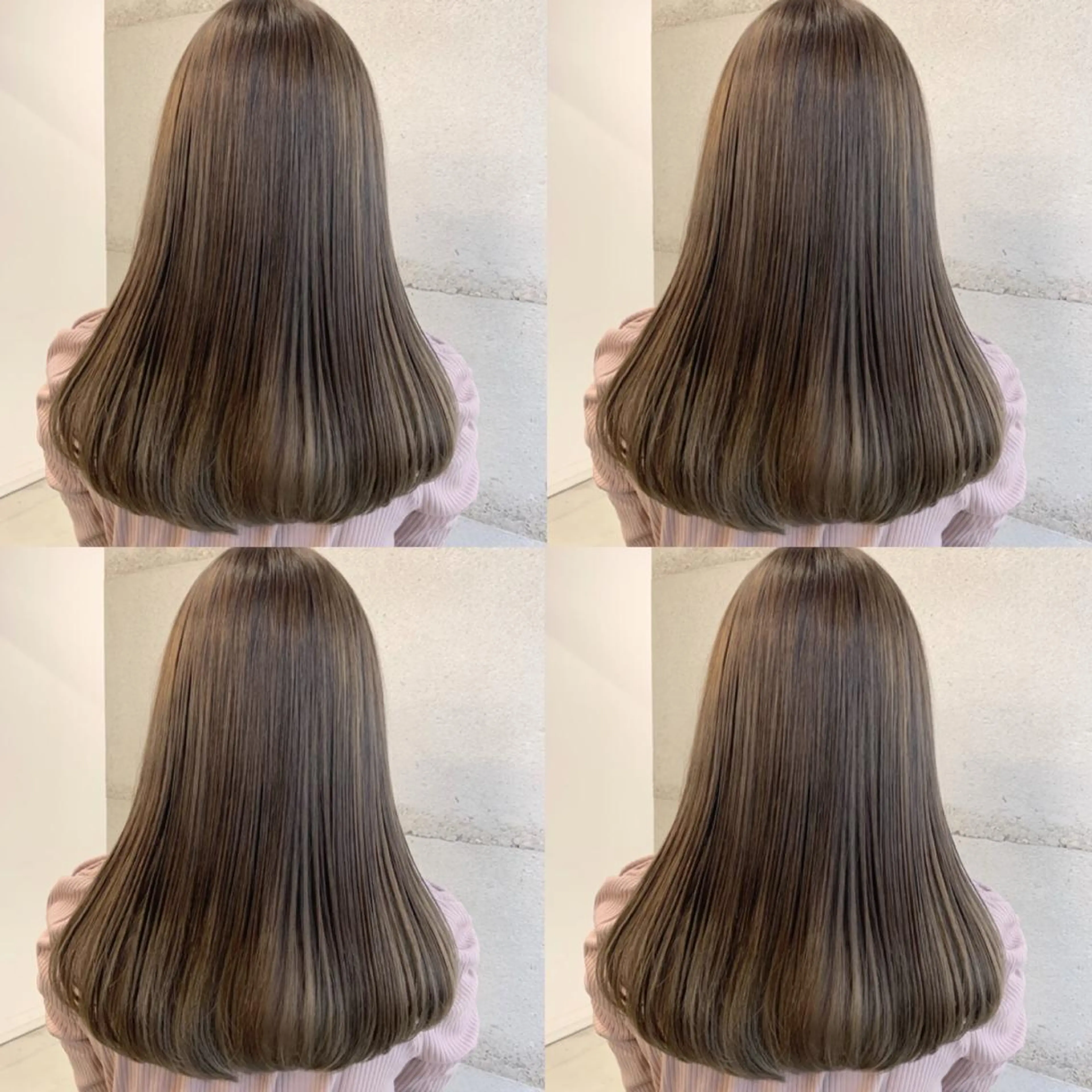 セミロング カラー 透明感/オリーブ/ グレージュ/YUKAのヘアスタイル