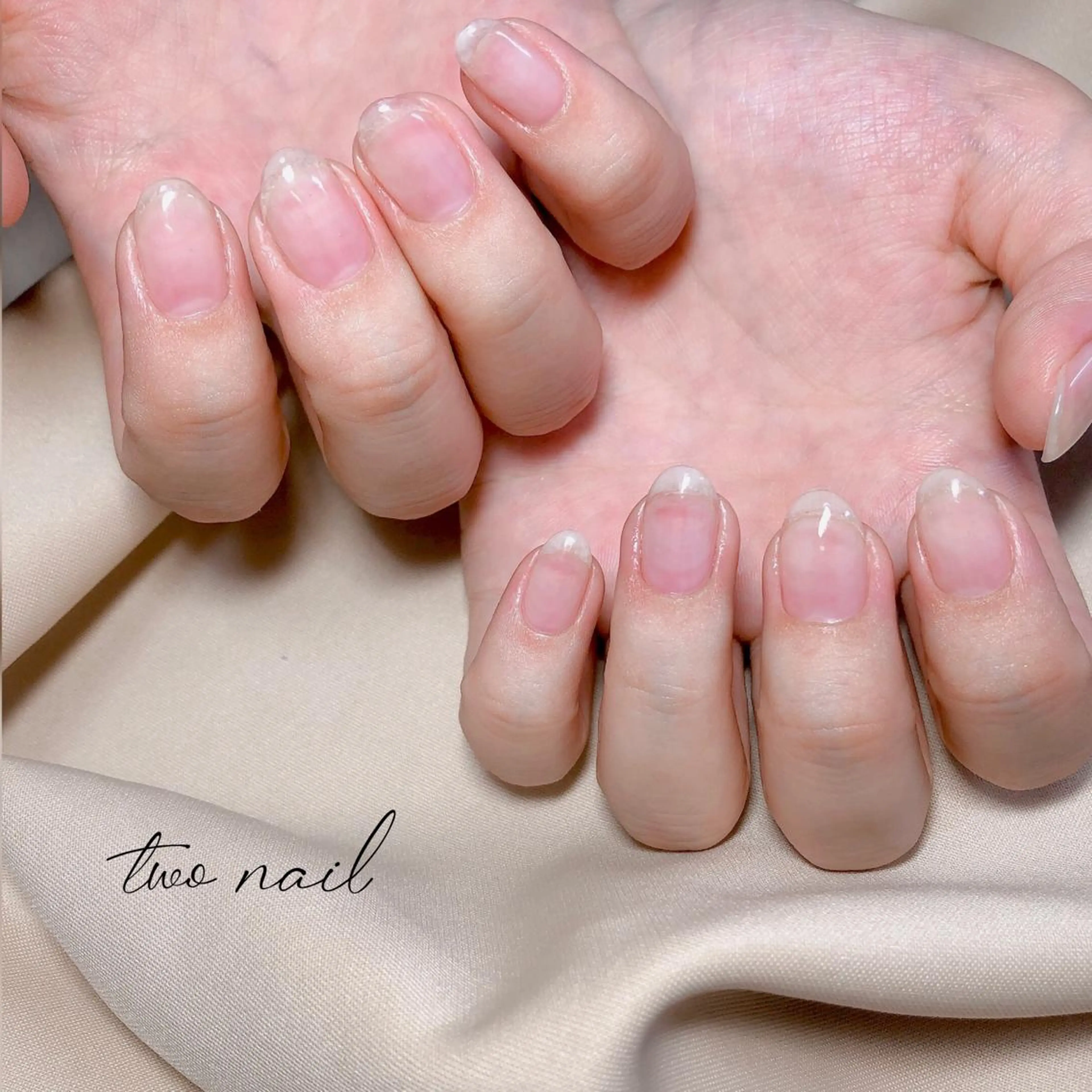 ネイル アートネイル フットネイル ハート ニュアンスネイル ホワイト ハンドネイル two nailのネイルデザイン