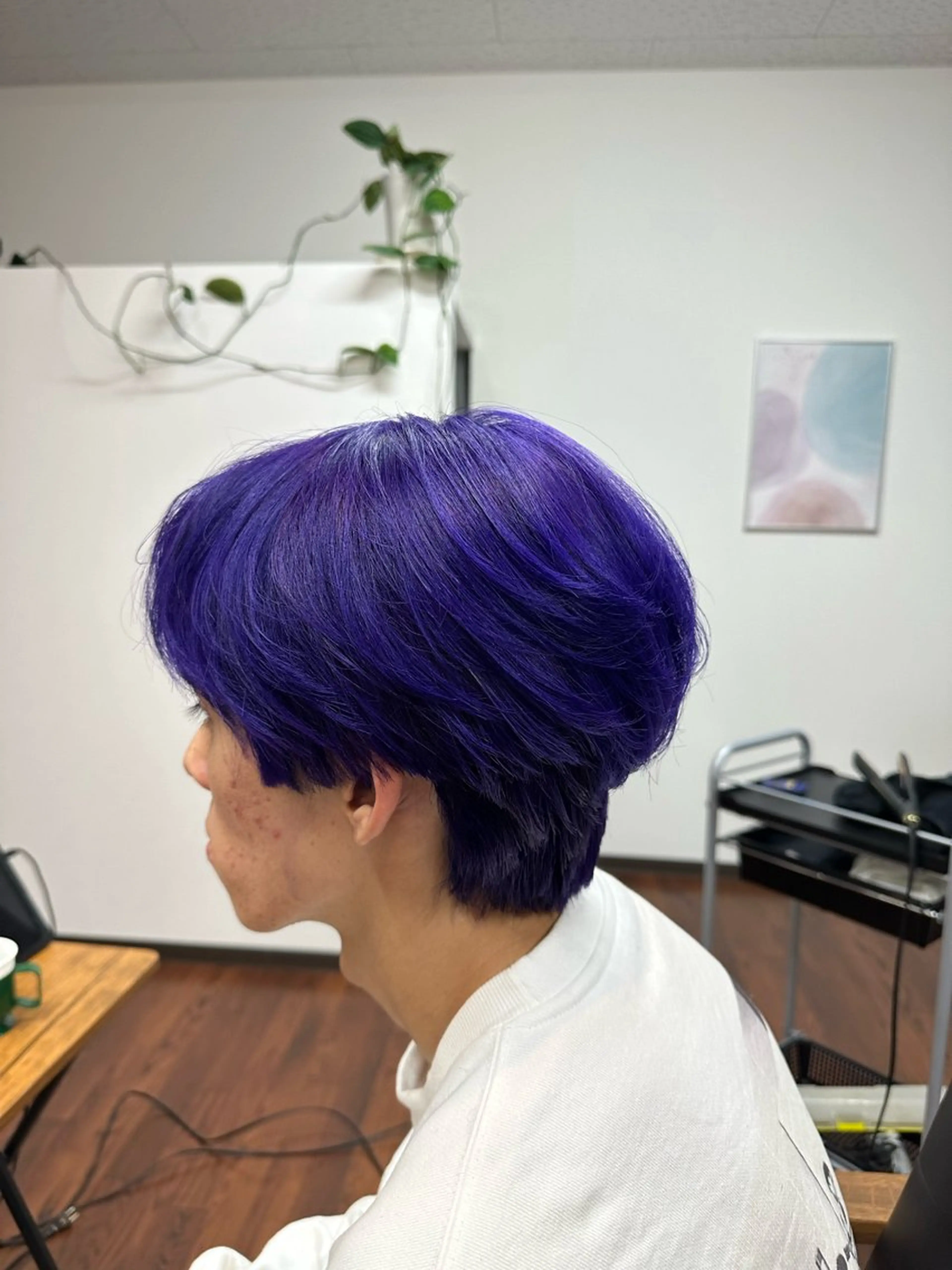 カラー ブリーチ ブルーカラー ブルーバイオレット バイオレットカラー Atelier Hair ART所属・ART アートのヘアスタイル