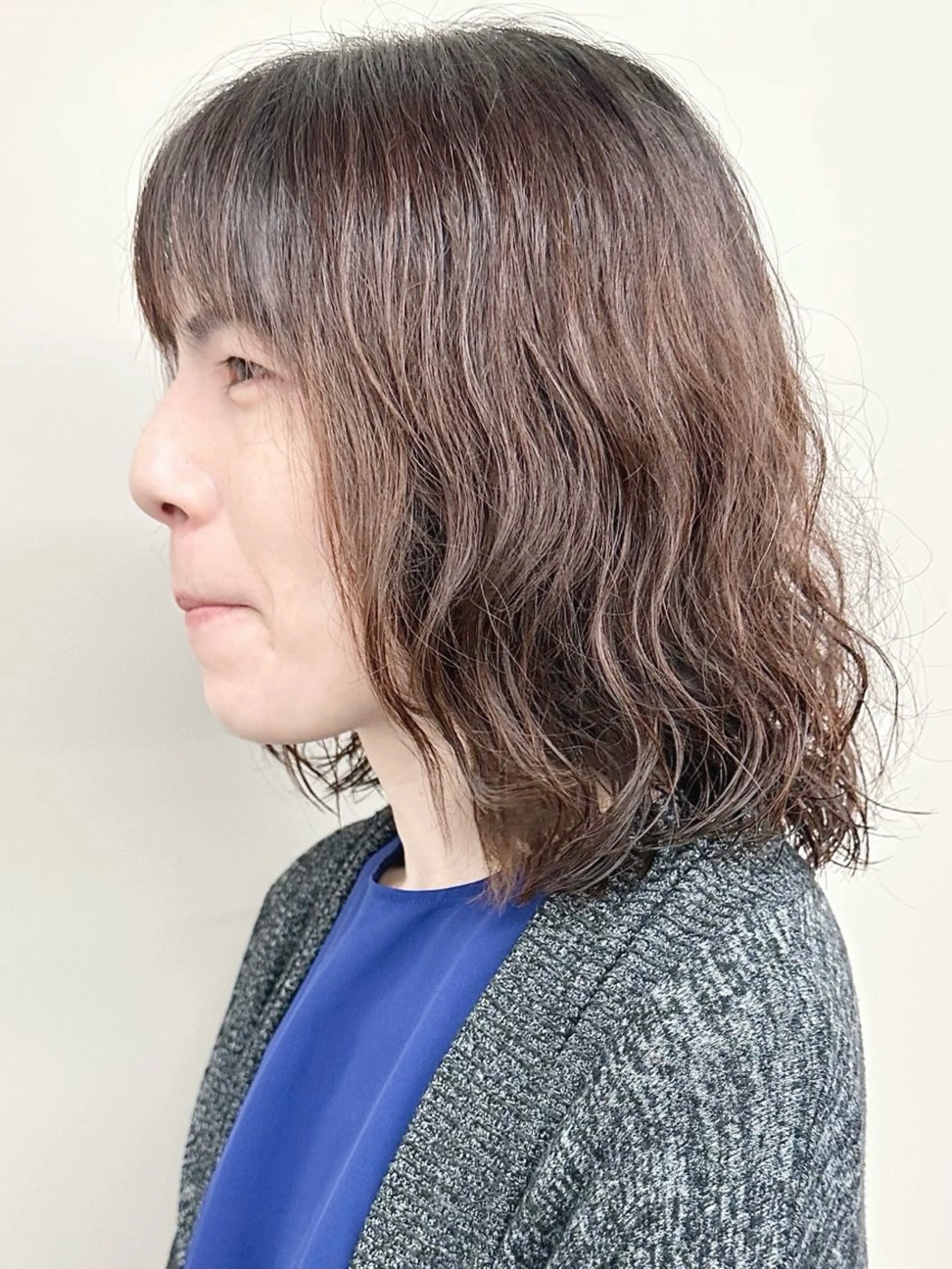 ミディアム 小顔ボブ/お悩み解決 /ボブパーマ/とういのヘアスタイル