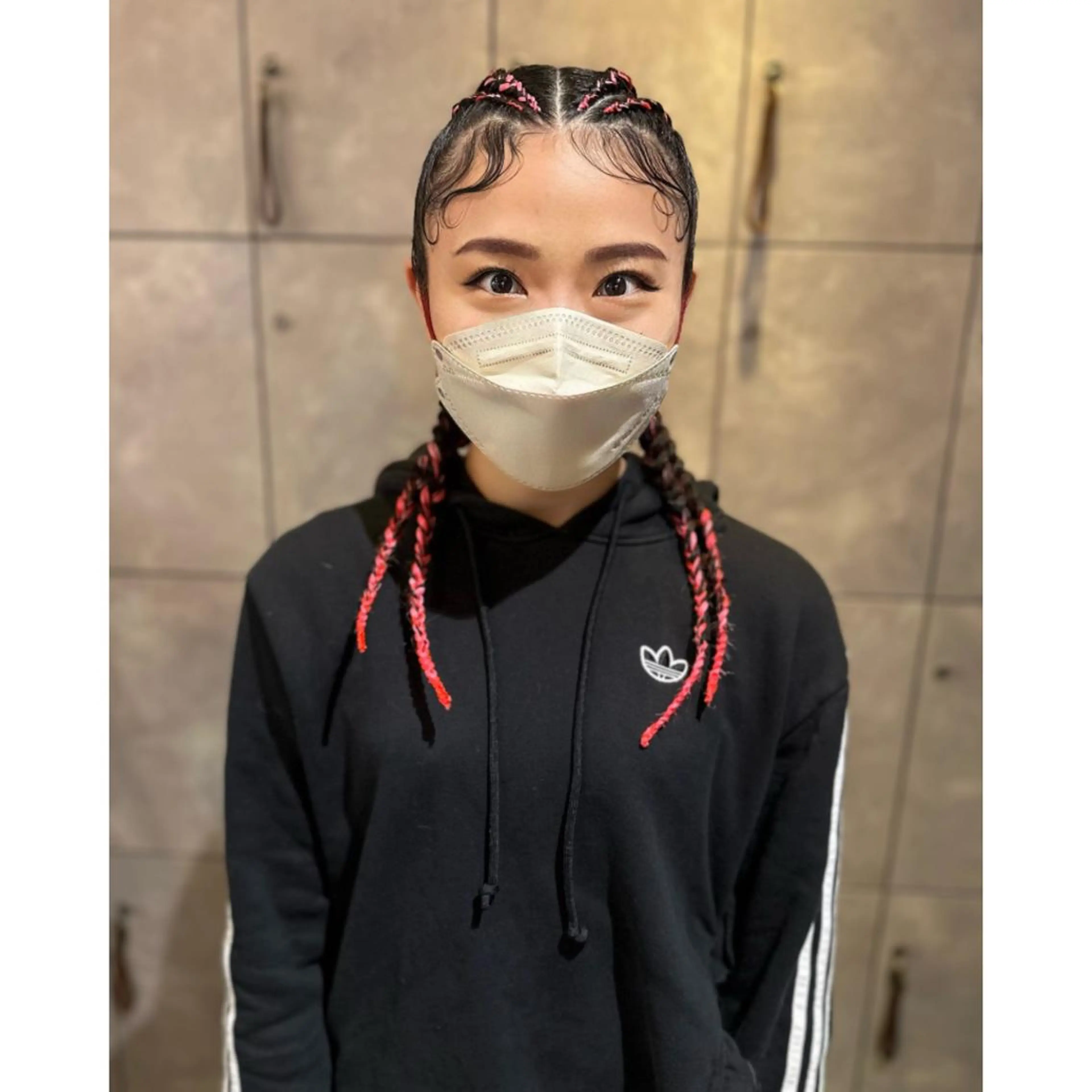 メンズ エクステ ヘアセット BRAIDS💎愛子 大人ハイライト💎のヘアスタイル