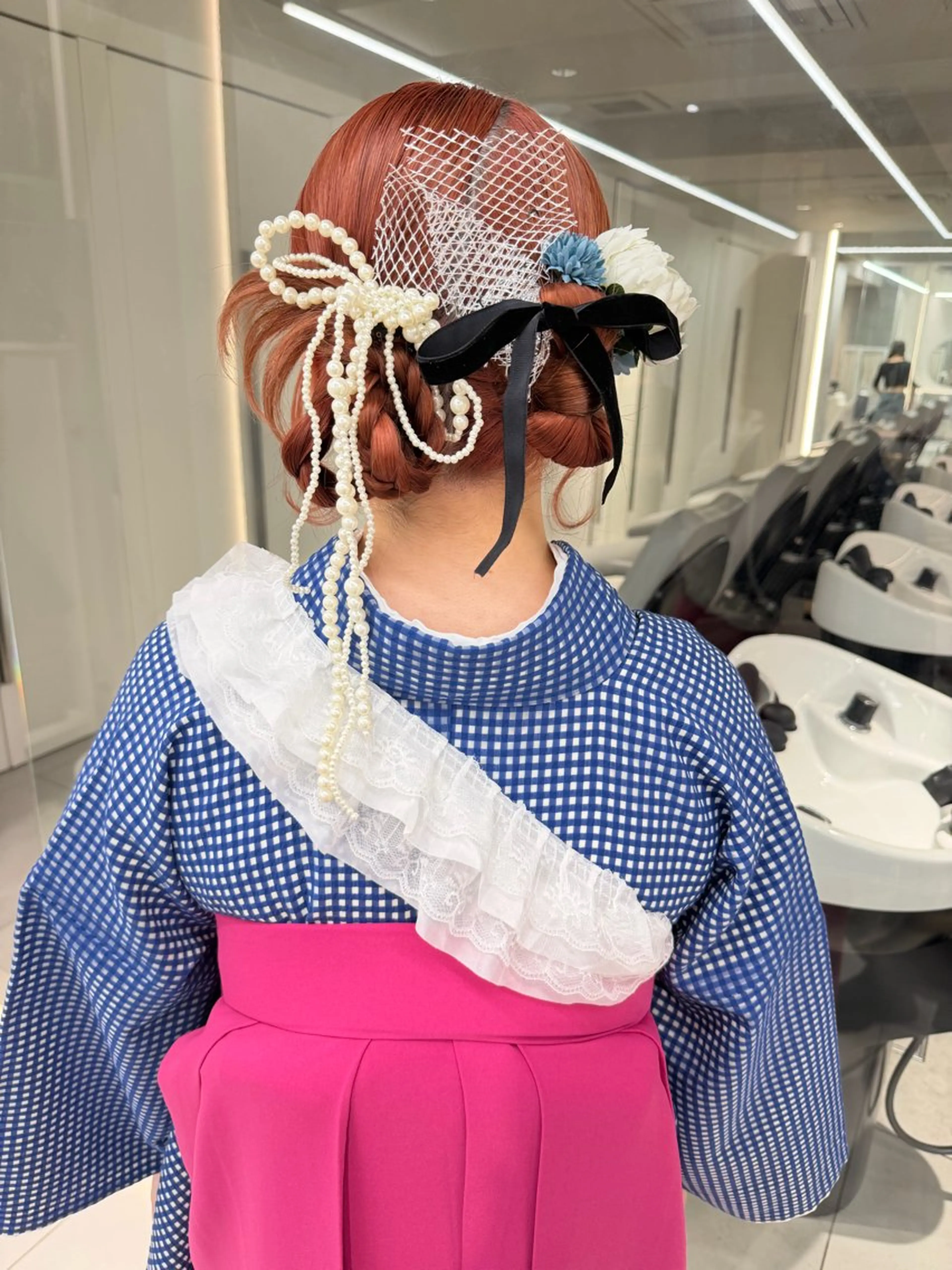 ヘアアレンジ 着付け ヘアセット🎀耳つぼ 👂💎MONAMIのヘアスタイル