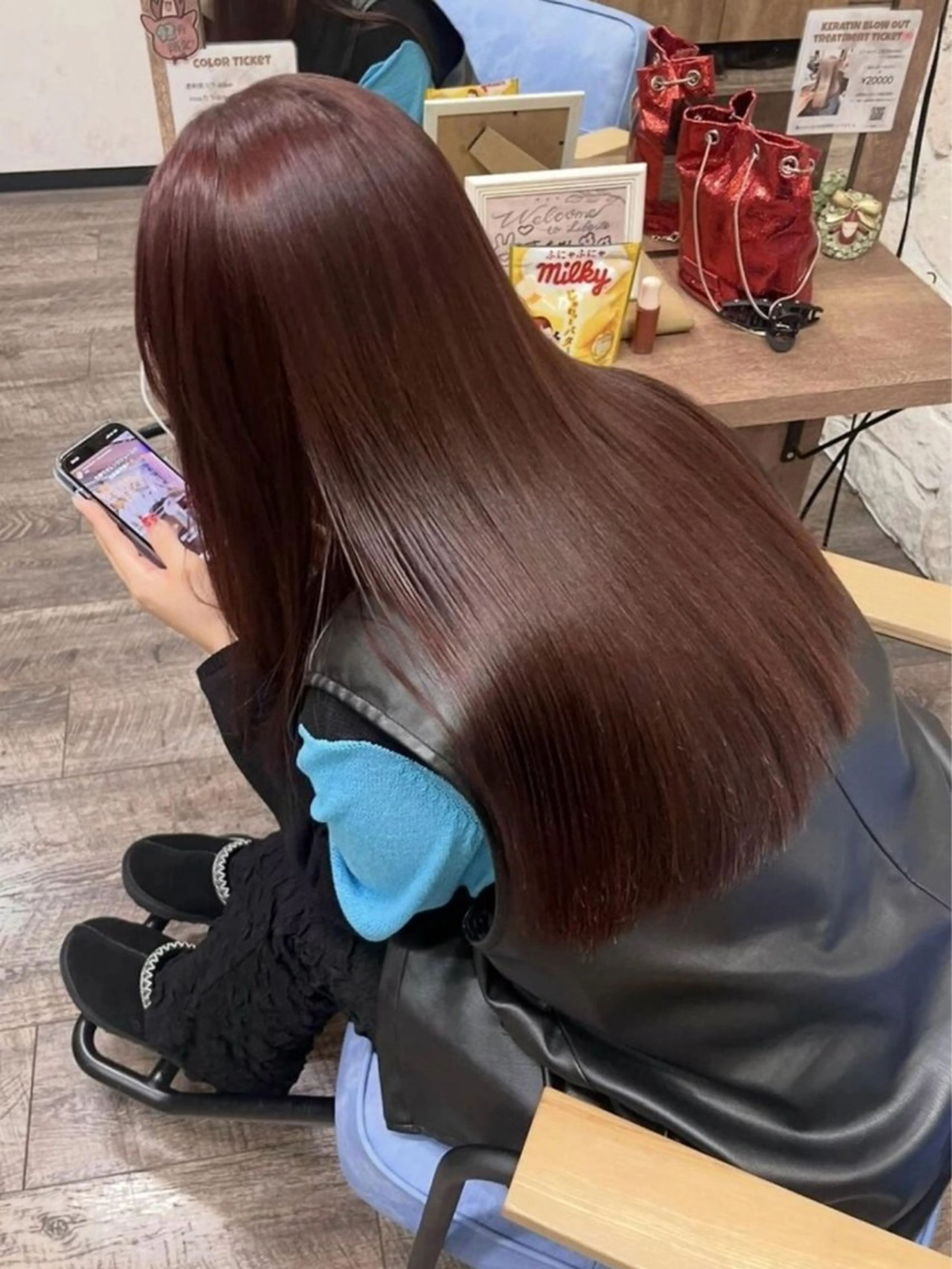 ≪🍒3cm以上の方・先着15名様限定🫐≫ カット＋透明感カラー＋1Step トリートメントの写真