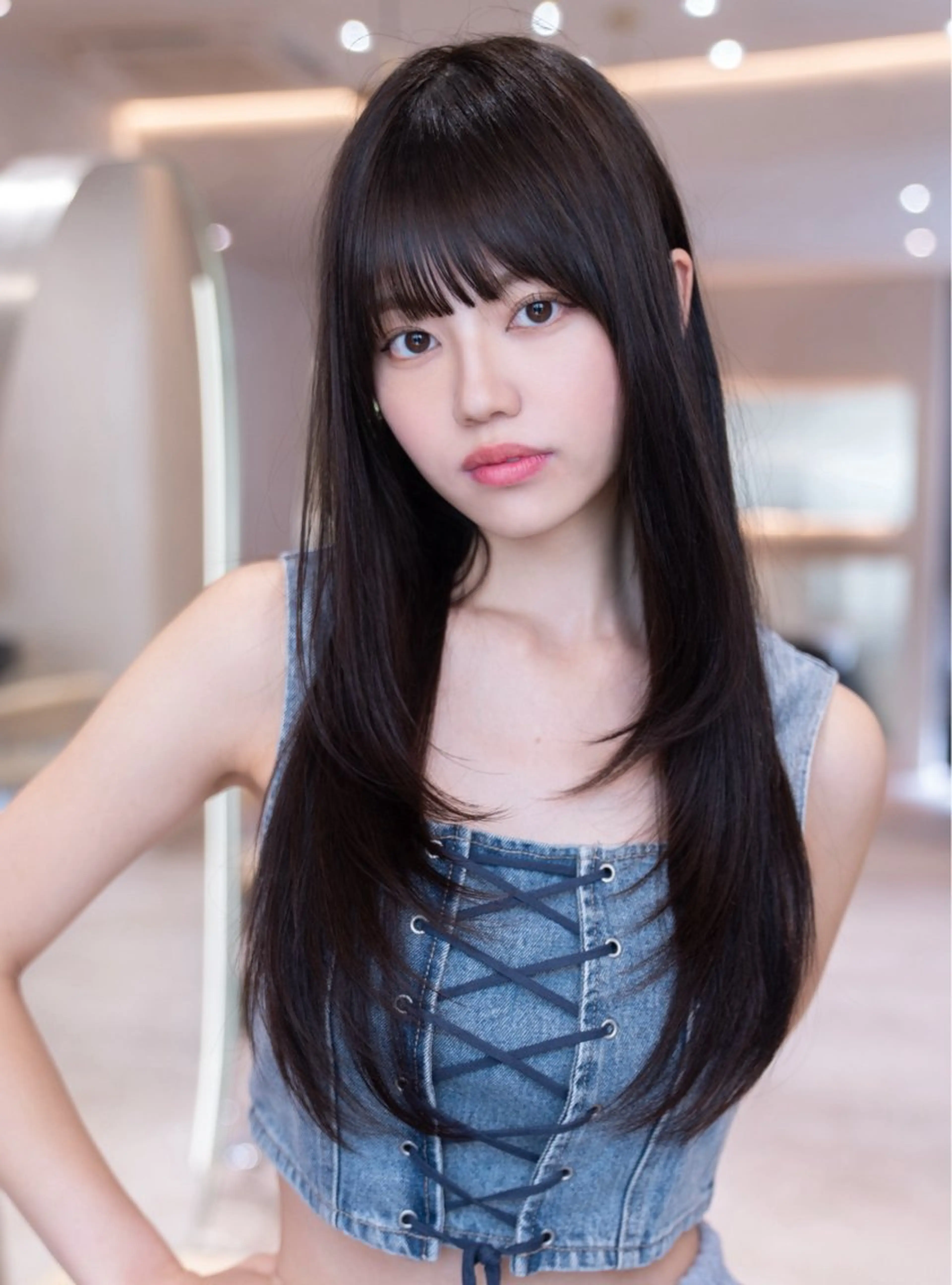 ロング カット 渋谷/韓国レイヤー 顔まわり特化マサキのヘアスタイル