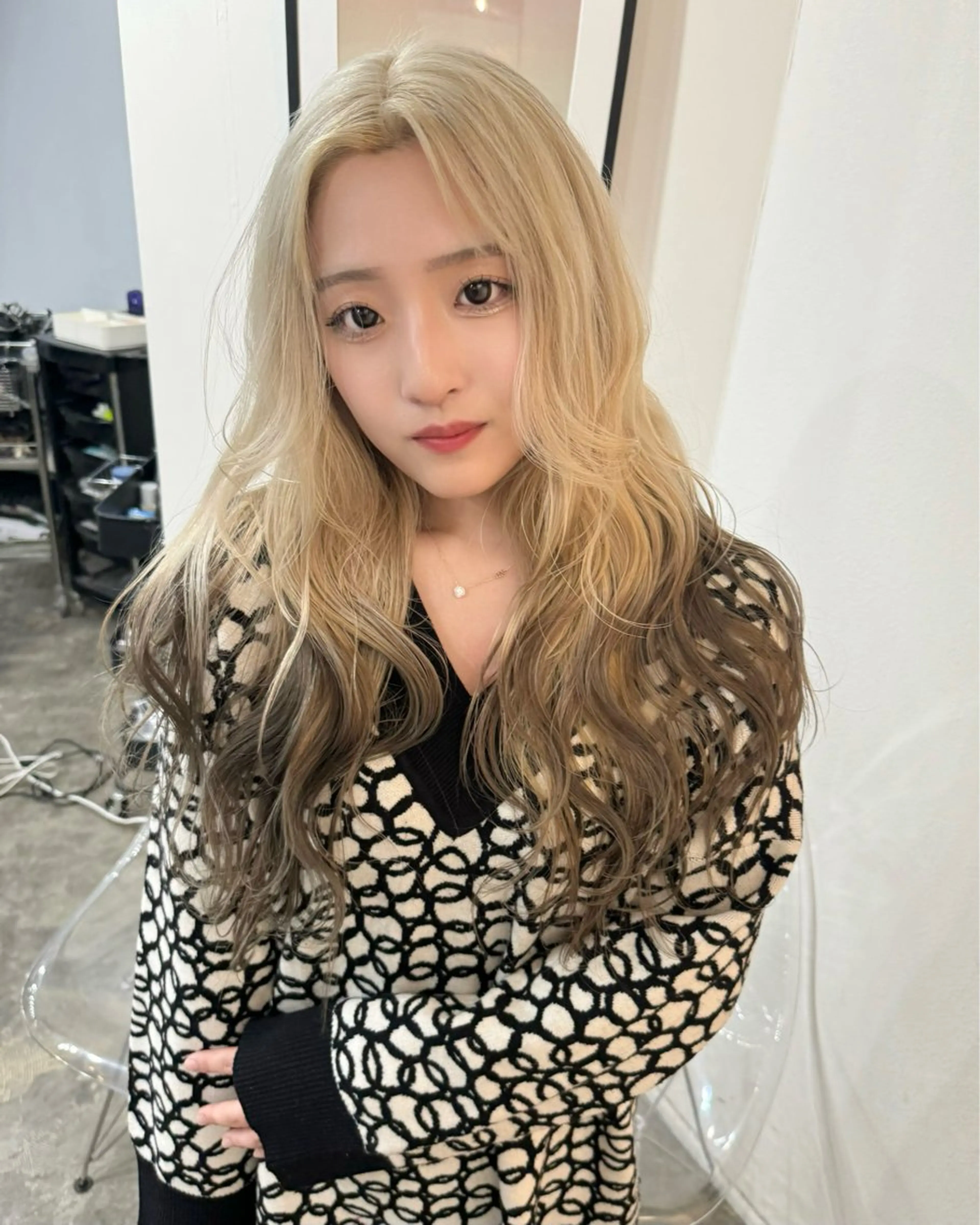 ロング カラー 透明感ワンカラー梅田 ダブルカラー/川上のヘアスタイル