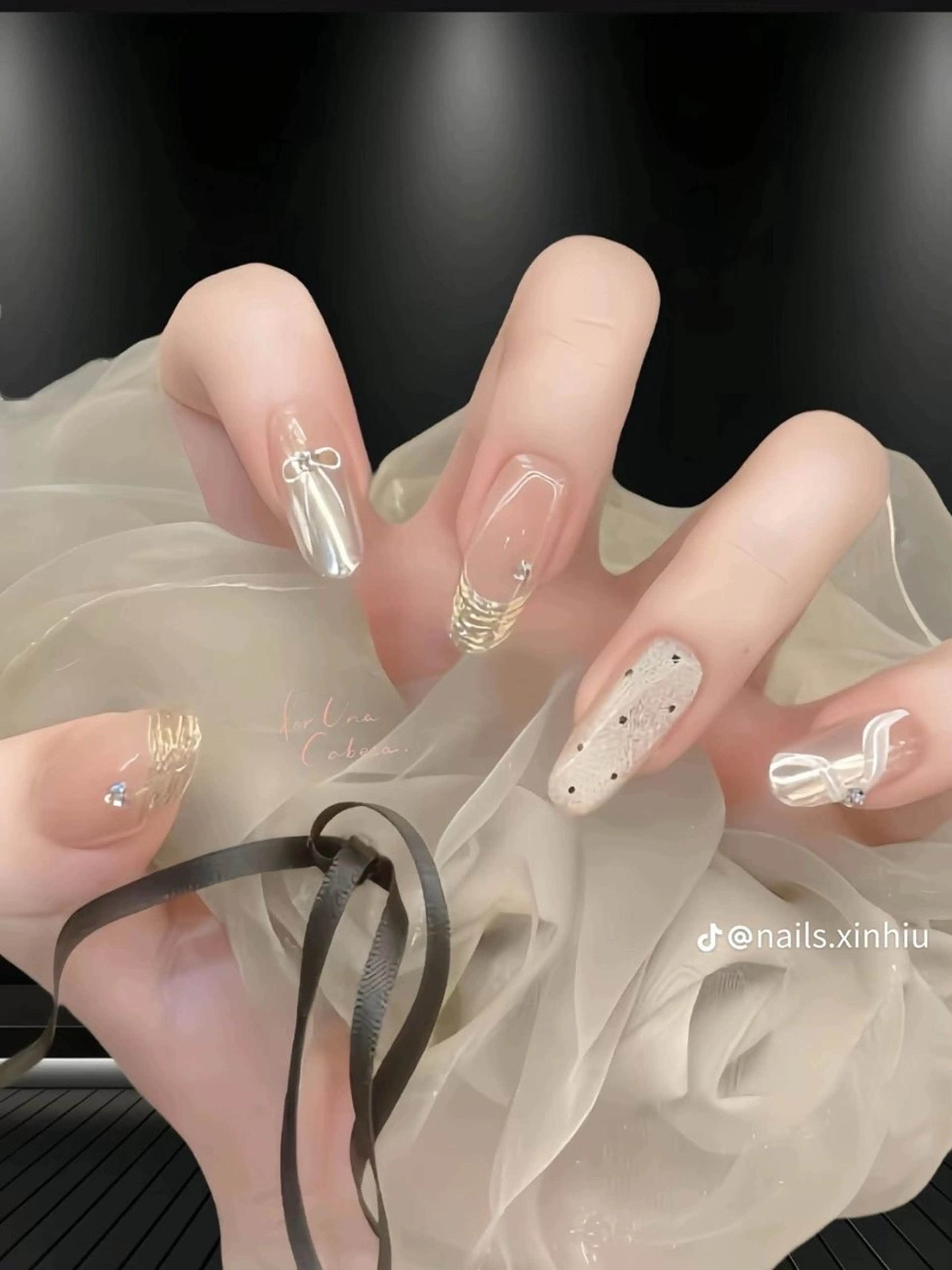 ネイル 韓国ネイル 持ち込み ニュアンスネイル ネイルチップ Minn ANA.CHUOのネイルデザイン