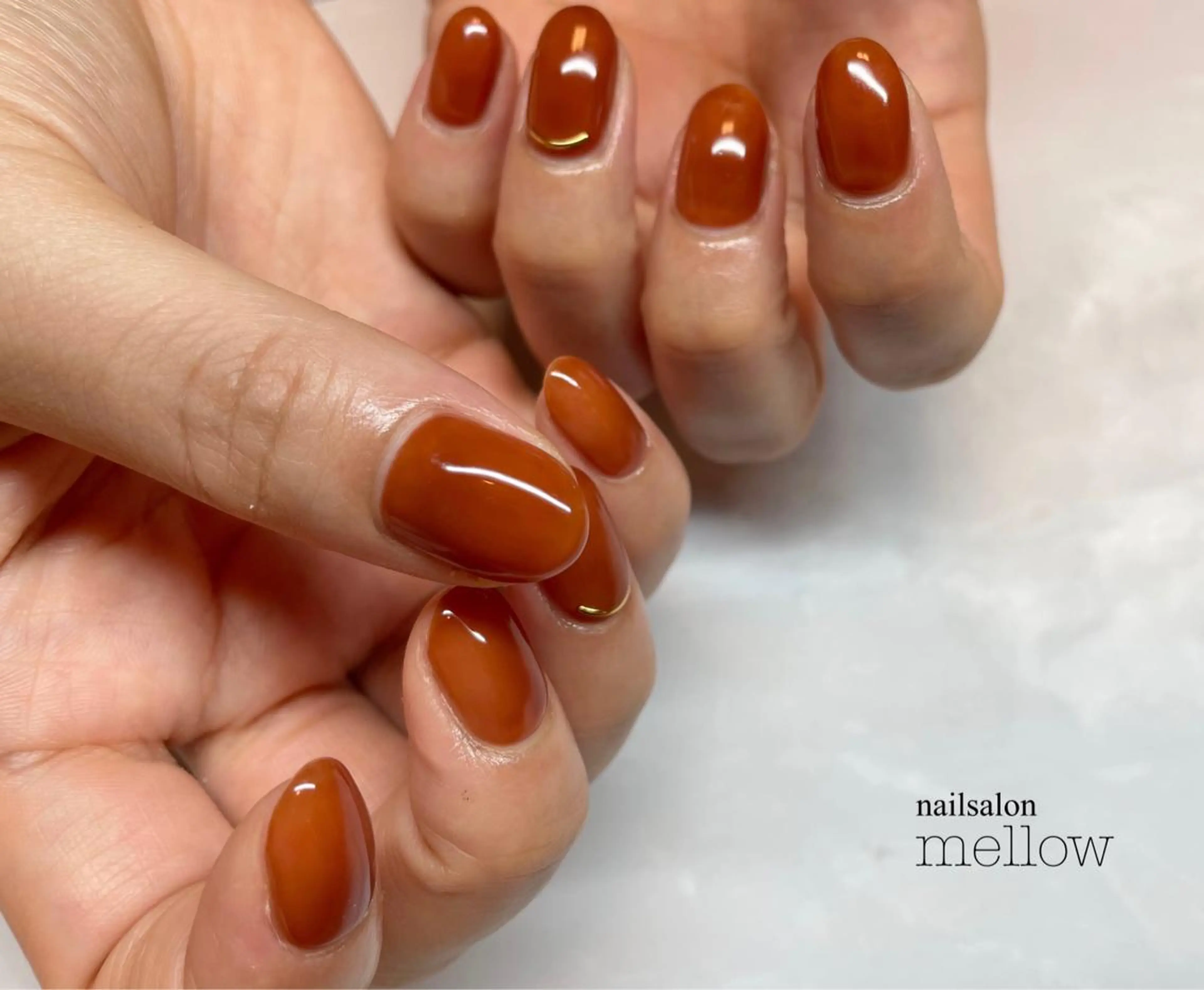 ネイル オレンジ 大山 浩美のネイルデザイン