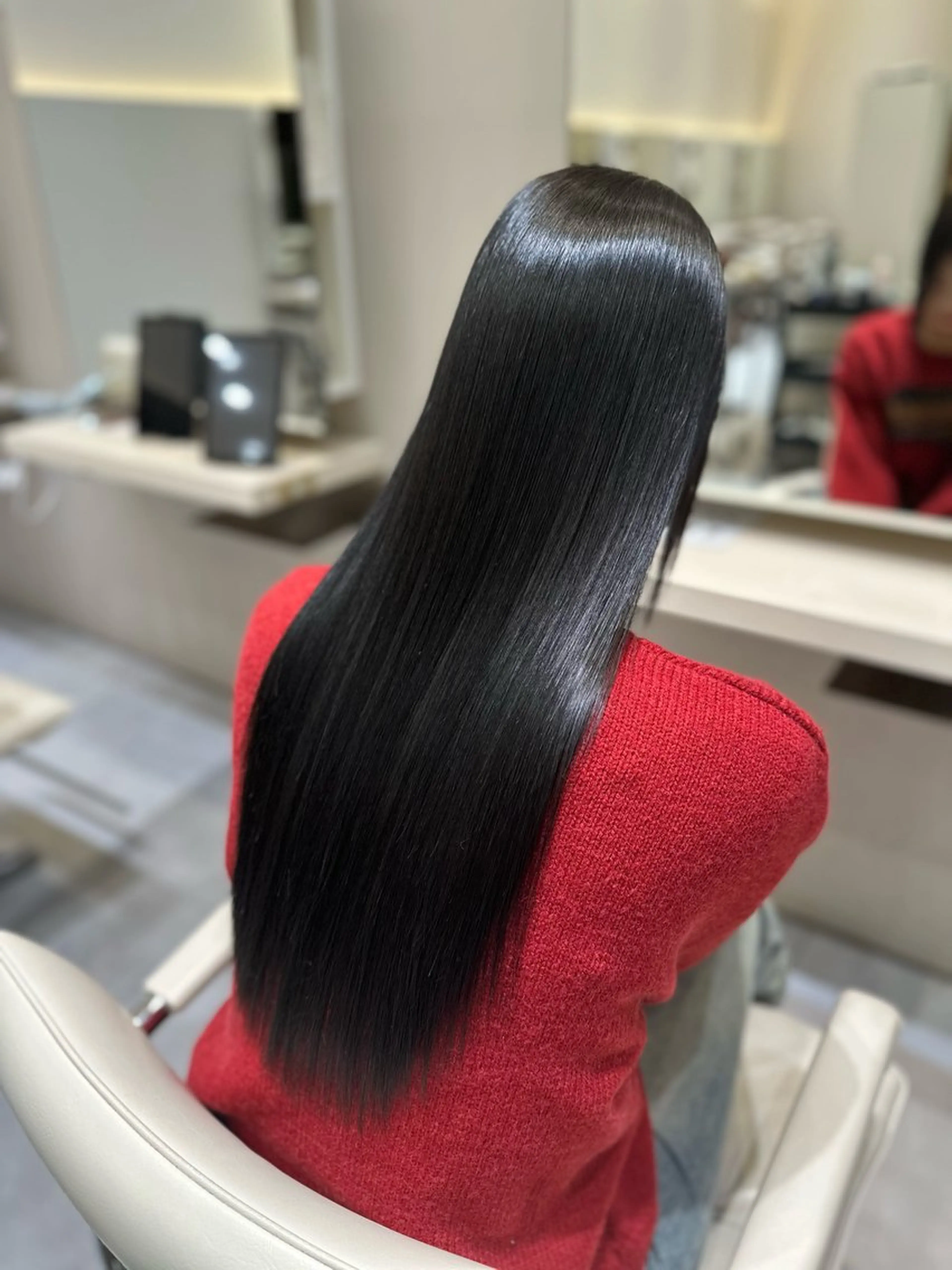 ロング 縮毛矯正 カット 縮毛矯正 西宮ガーデンズ k-two土田陸登のヘアスタイル