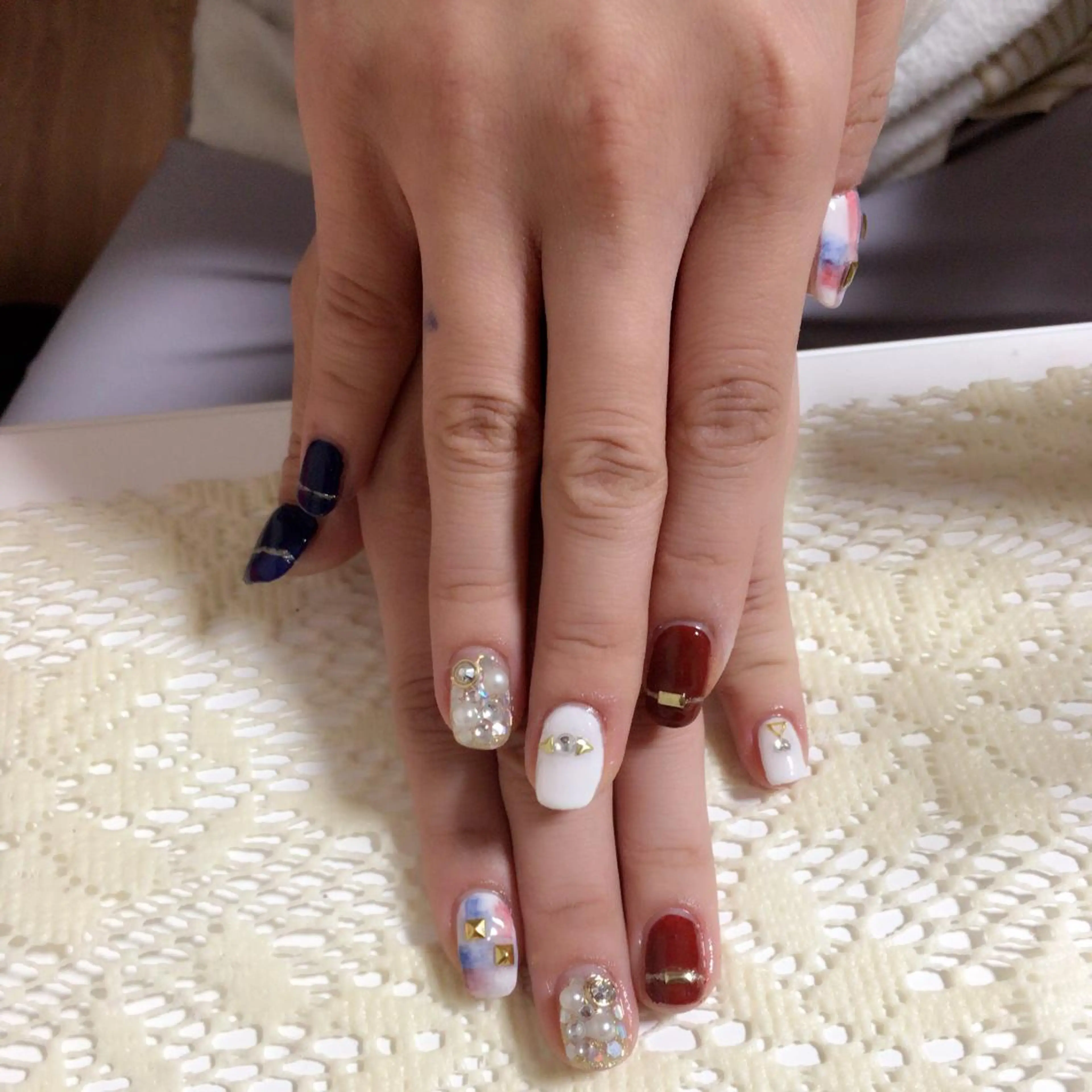 ネイル 長さ出し 藤 あやのネイルデザイン