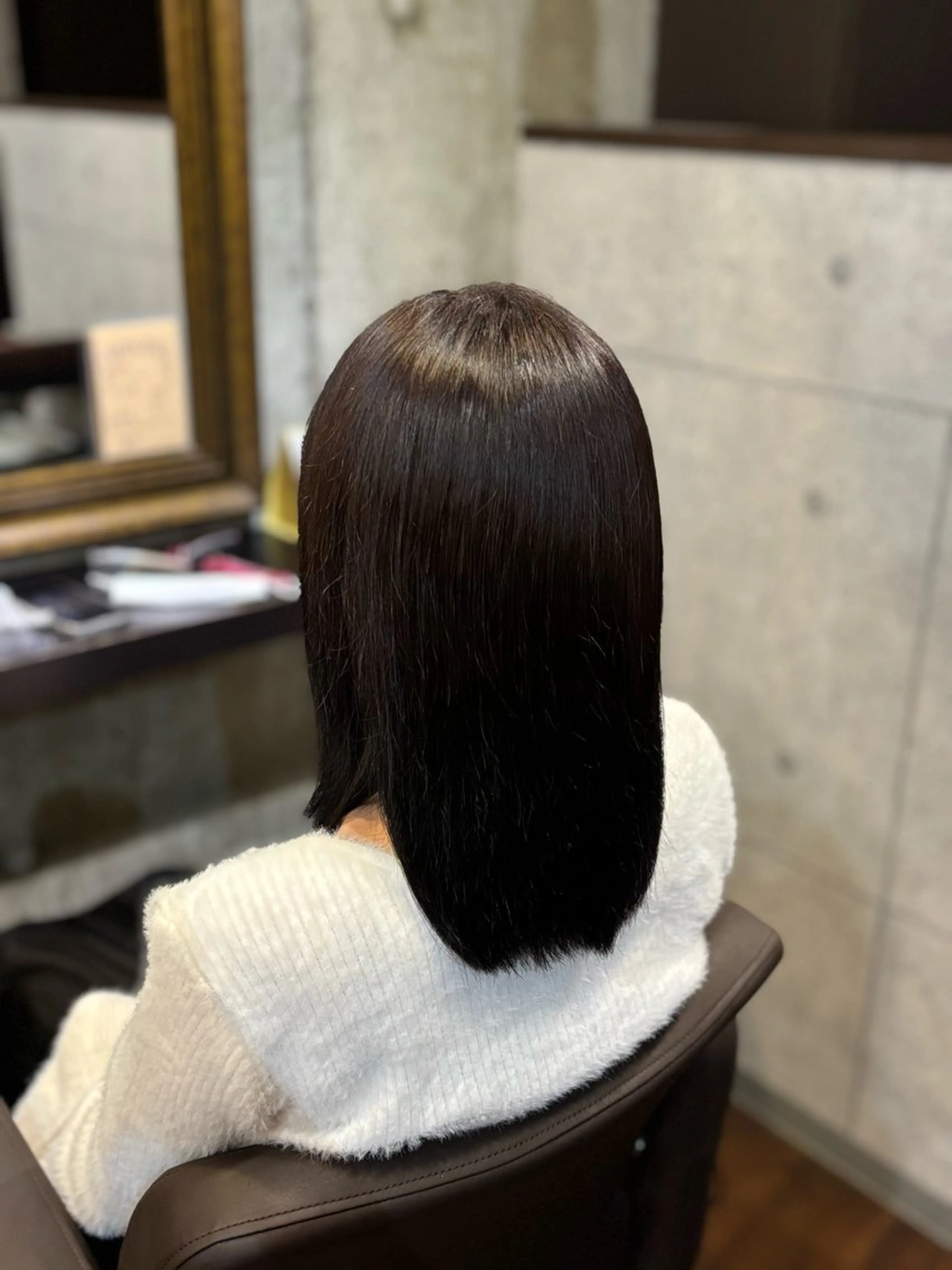 セミロング カラー ディープラベンダー ラベンダーカラー natsumi 🌷のヘアスタイル